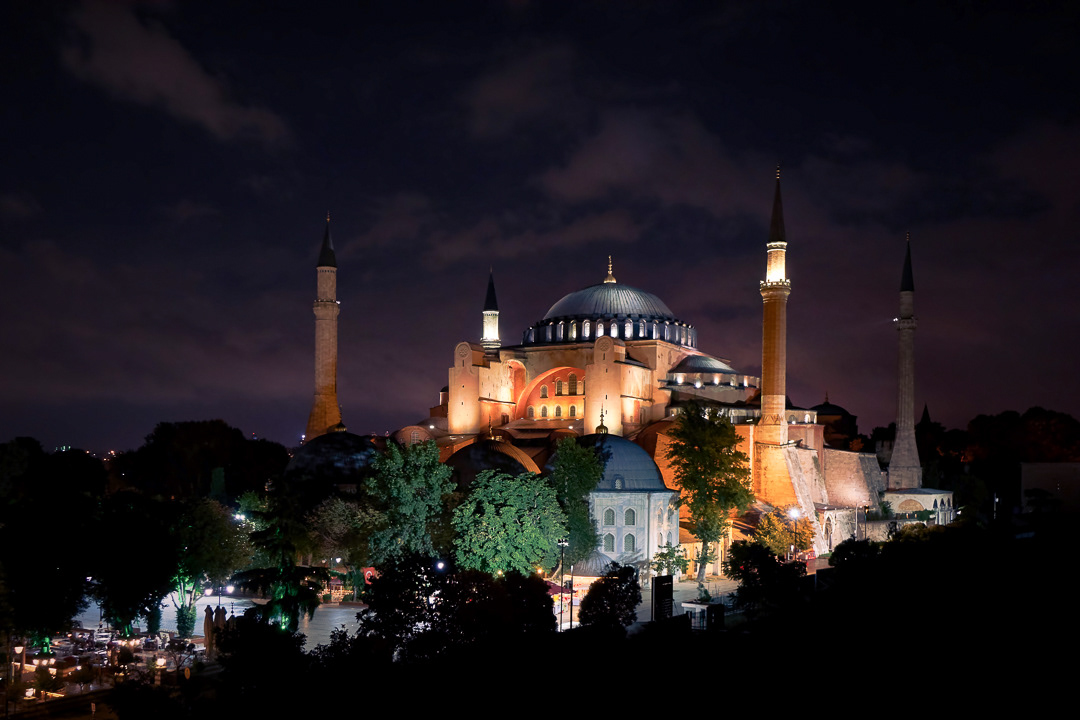 hagia sophia in the night 2017