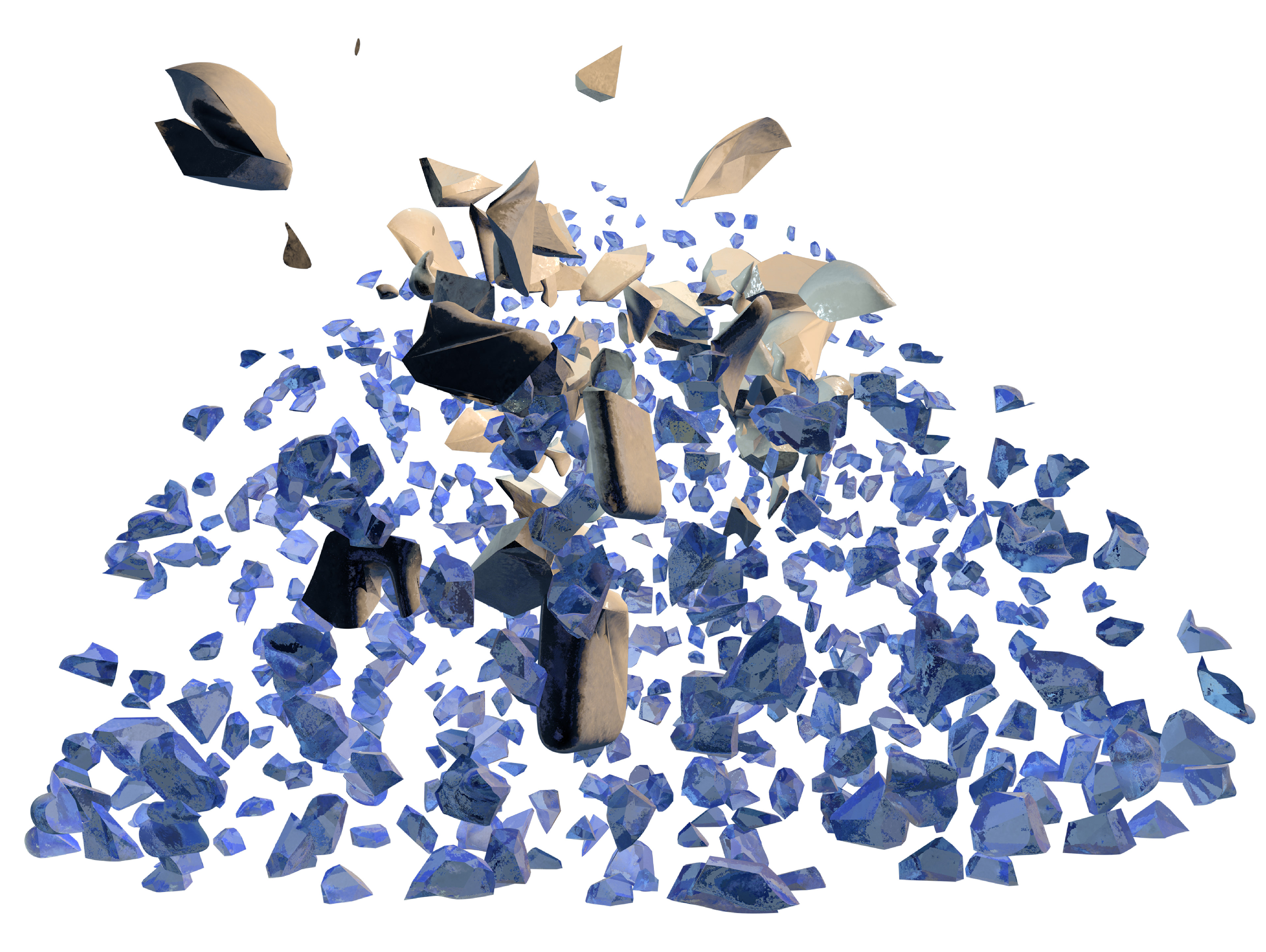 Fraction test - Explode from a fall