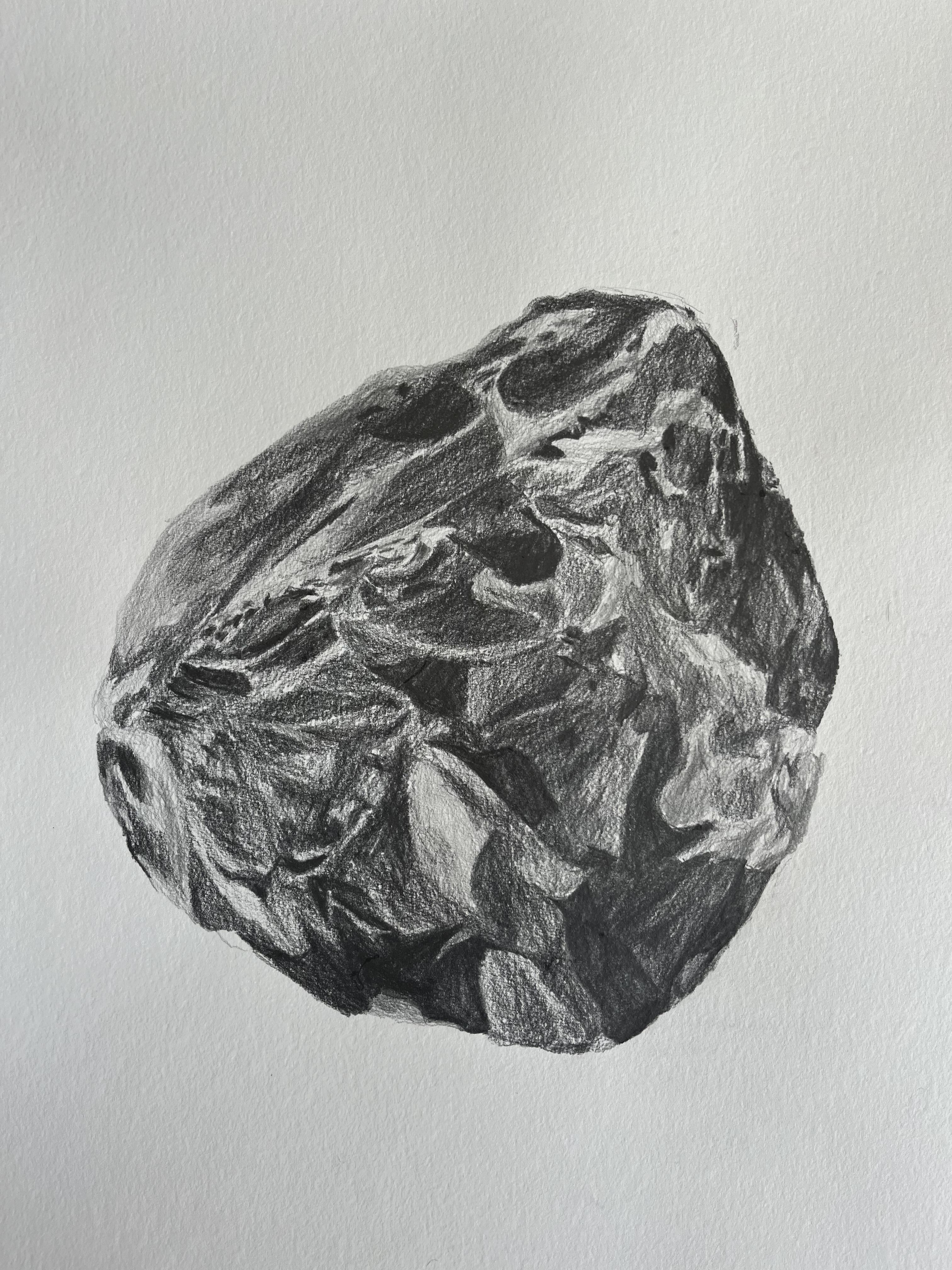 Ston painting, pencil on papper