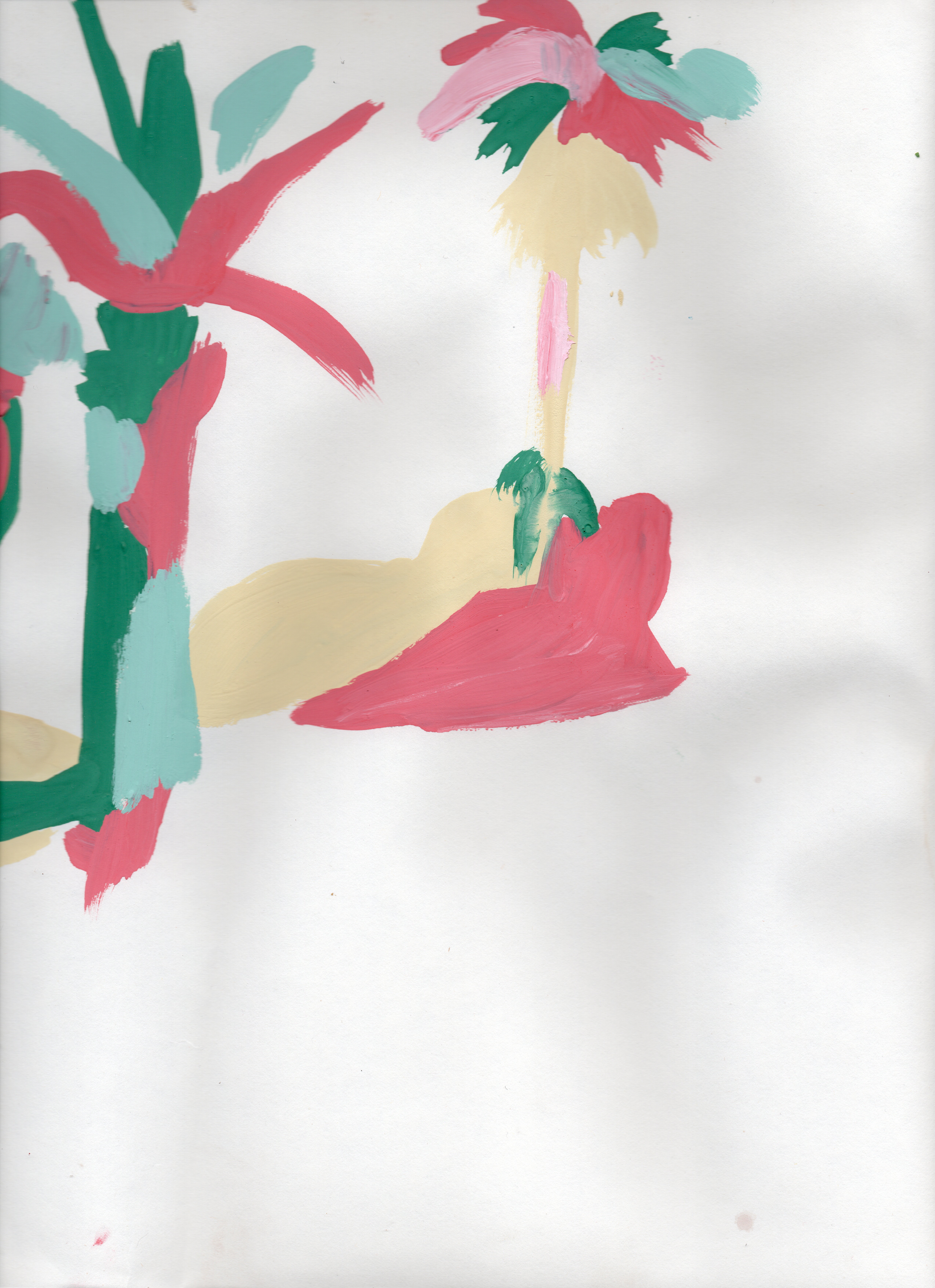 Goash – Initial Tests with Palm tree Paintings