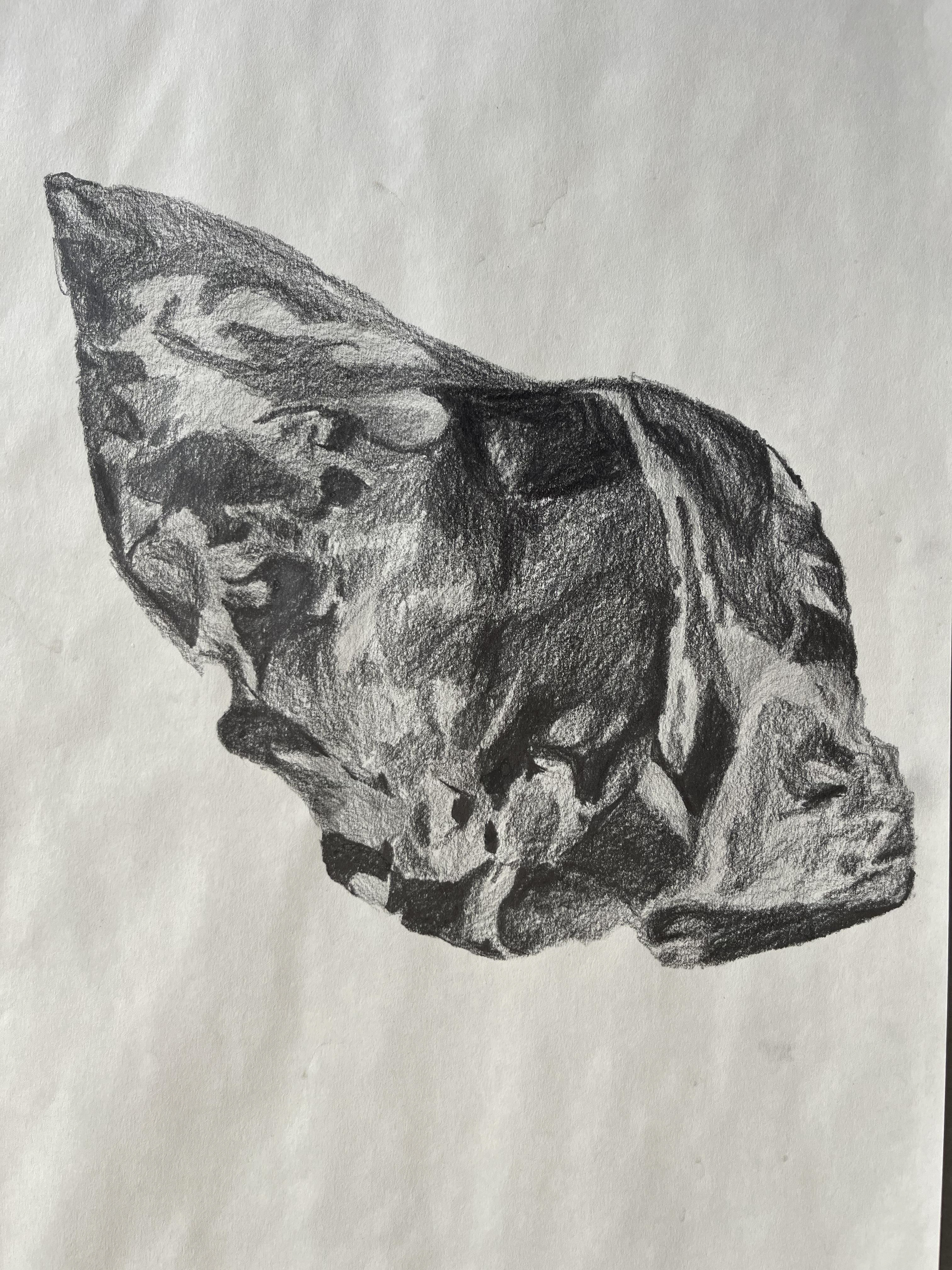 Ston painting, pencil on papper