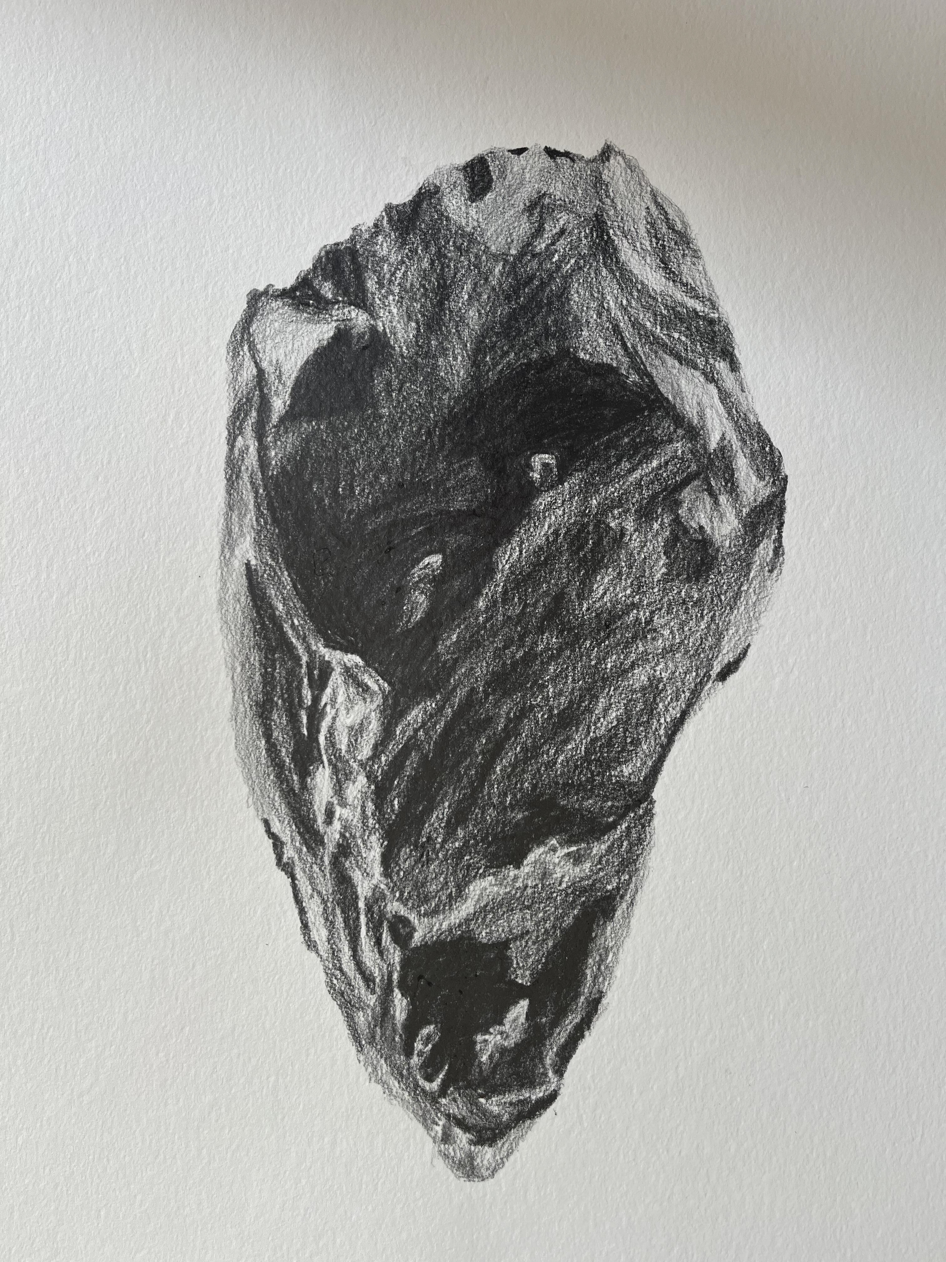 Ston painting, pencil on papper