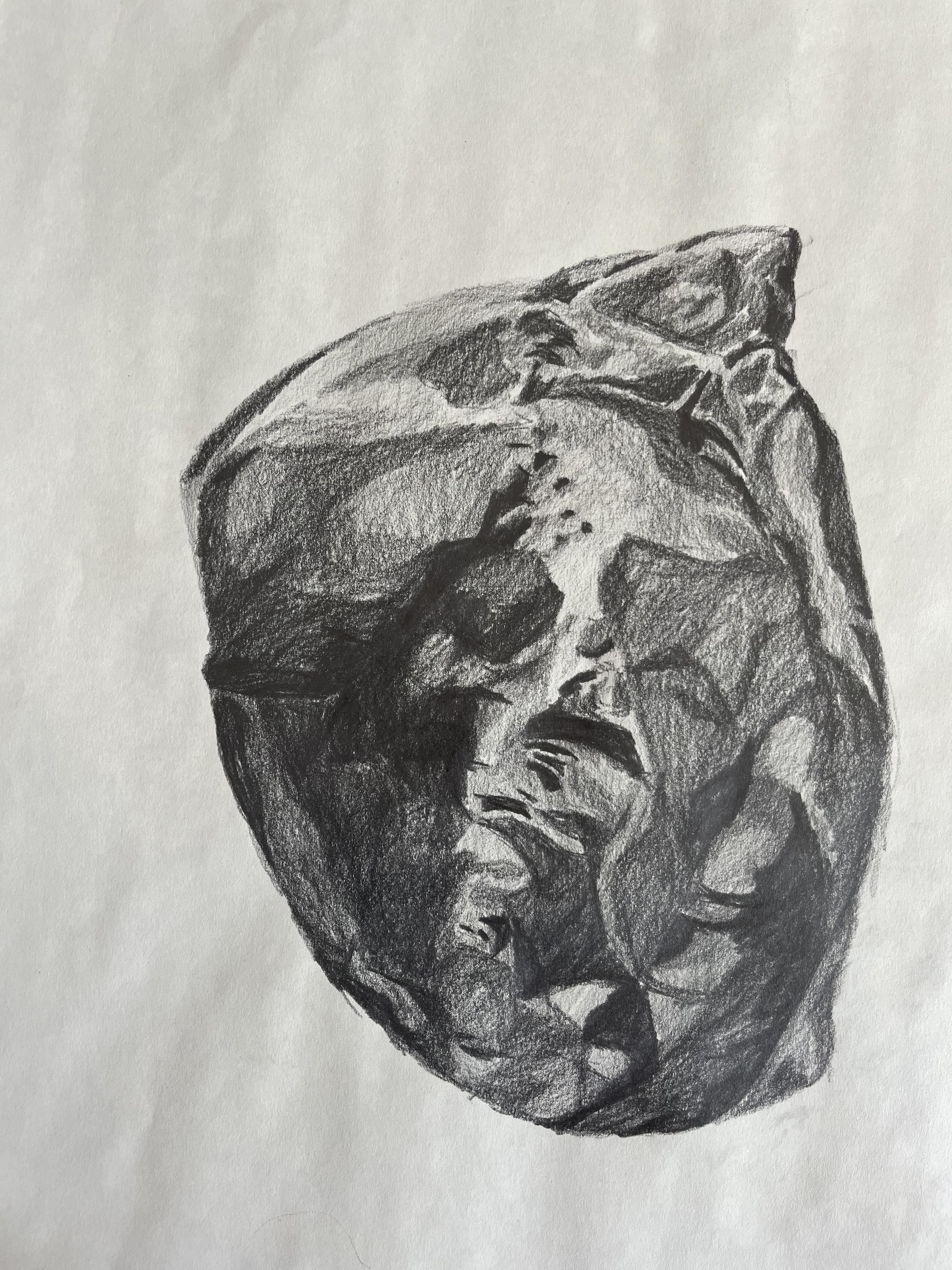 Ston painting, pencil on papper