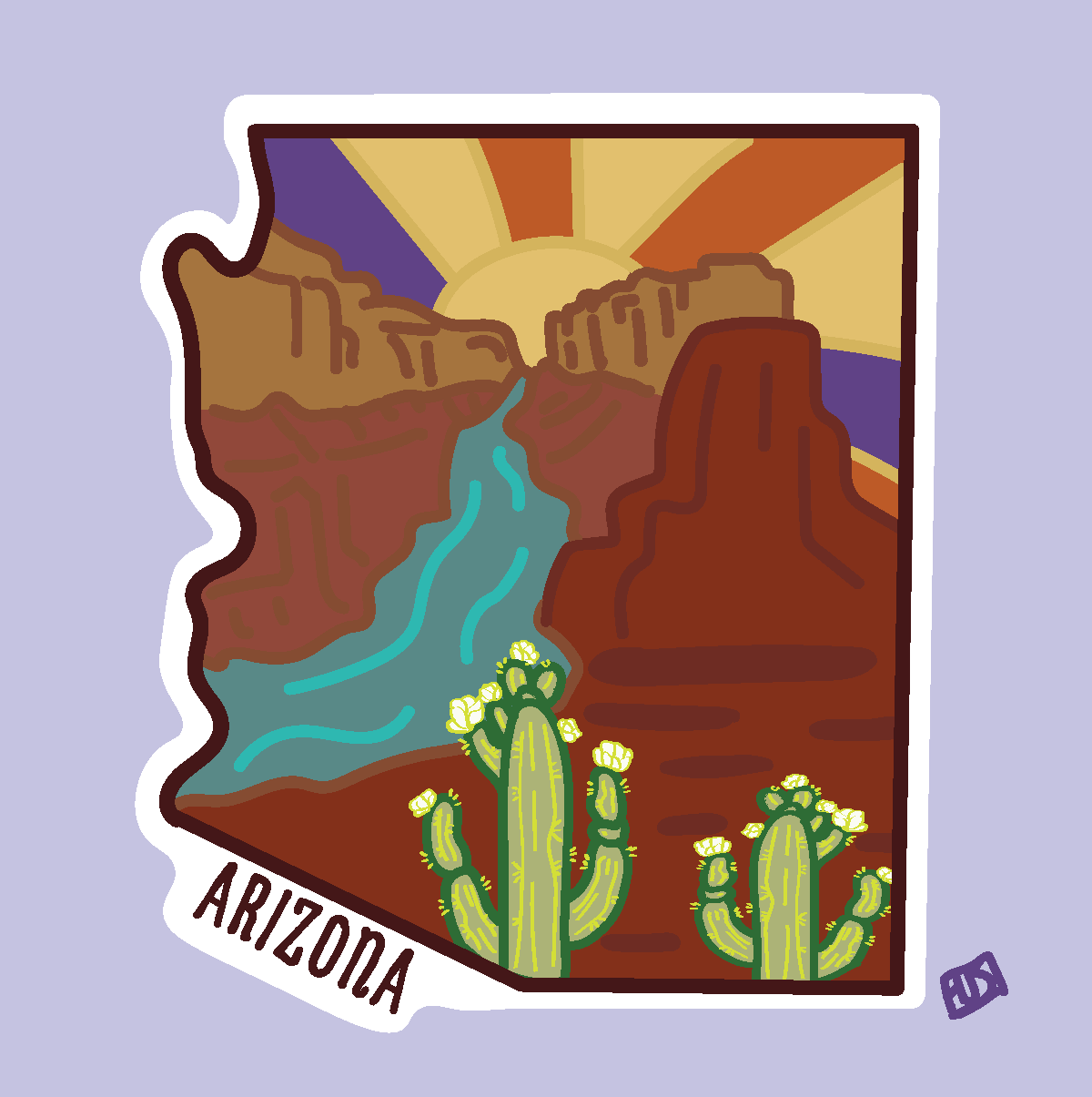 Arizona State Sticker, 2022