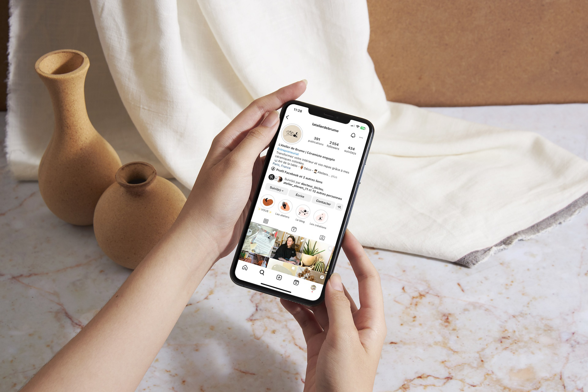 Compte Instagram de L'Atelier de Brume