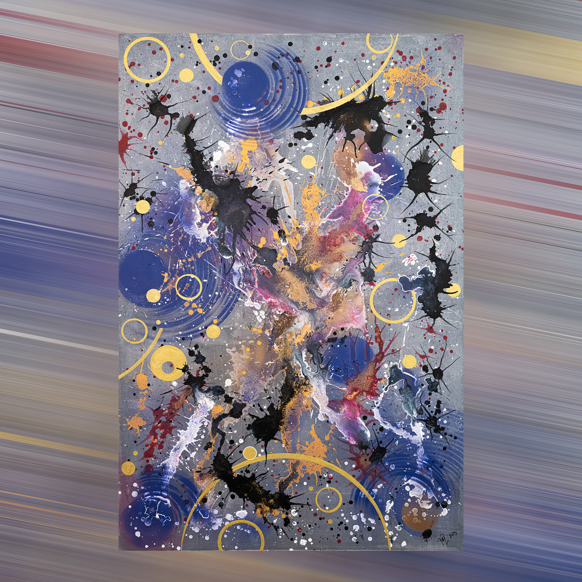GALAXY - STAR CLUSTER, size 100x150 cm, ARYLIC, CANVAS ARTMIE