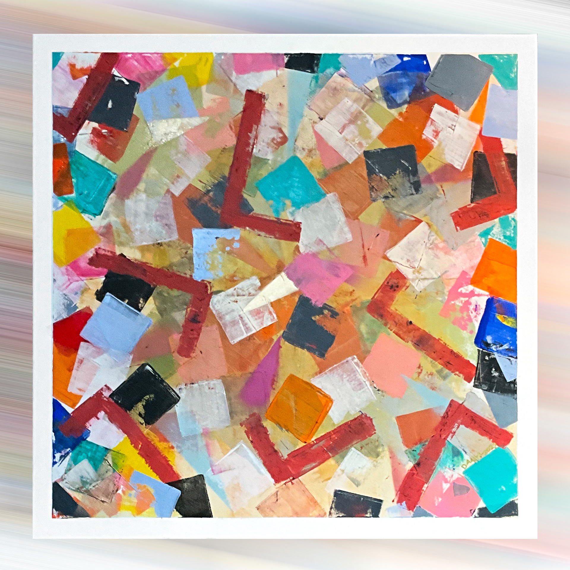 RED, size 100x100 cm, ARYLIC, CANVAS ARTMIE