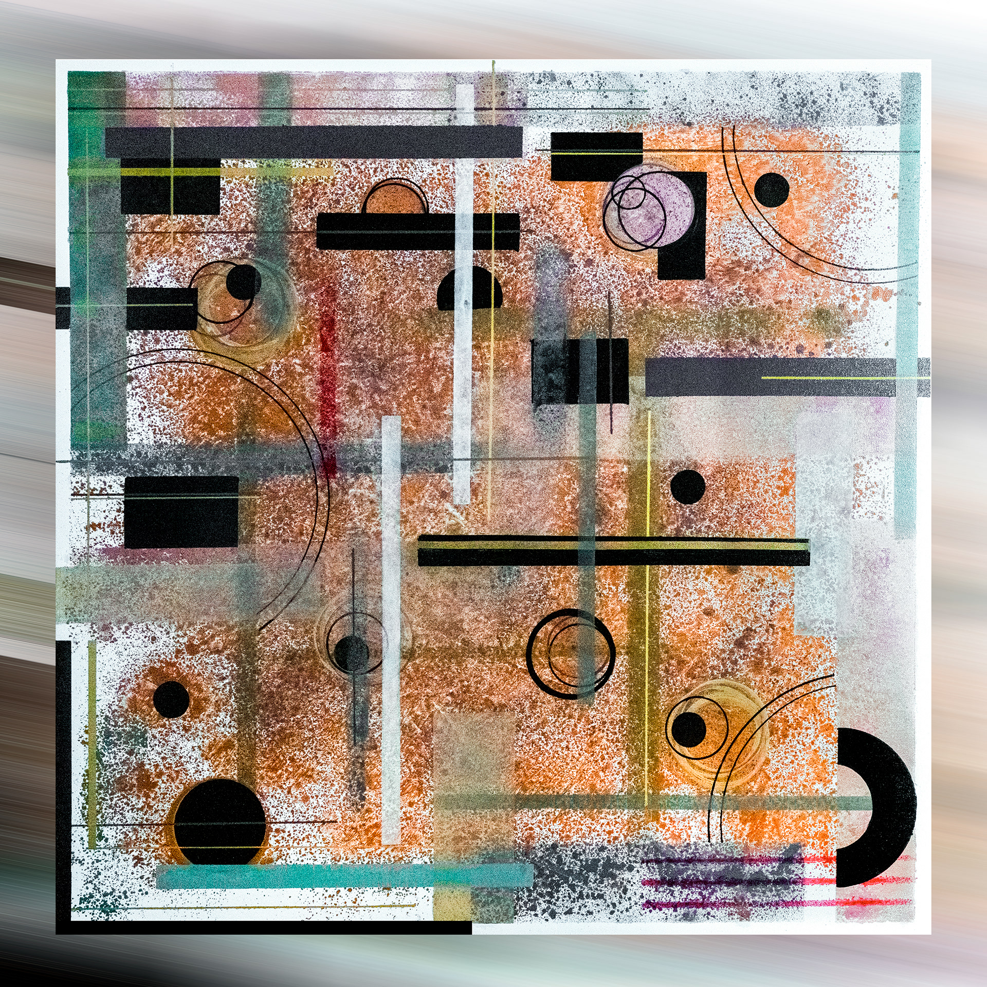 GOLD LINE, size 100x100 cm, ARYLIC, CANVAS ARTMIE