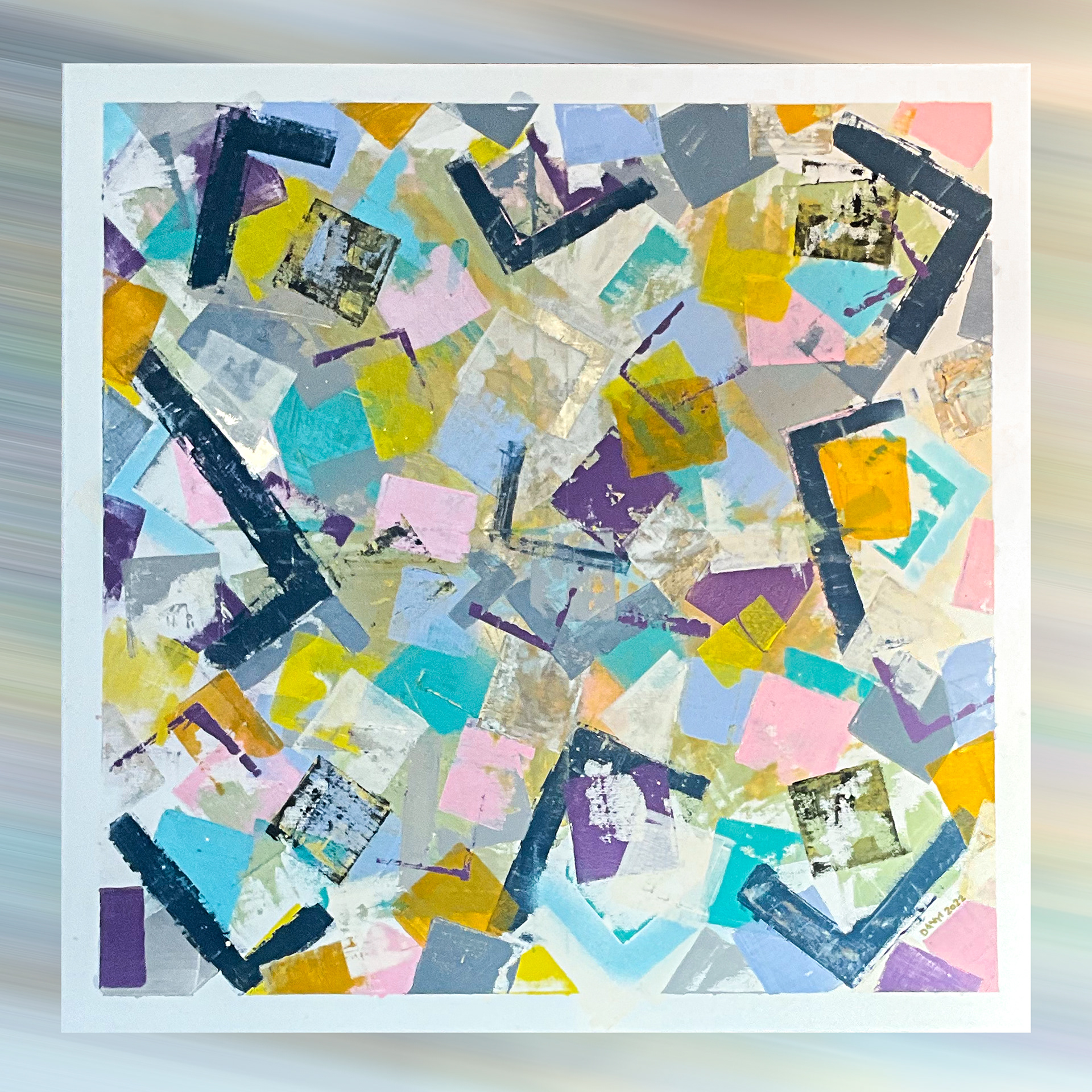 BLUE, size 100x100 cm, ARYLIC, CANVAS ARTMIE "SOLD"