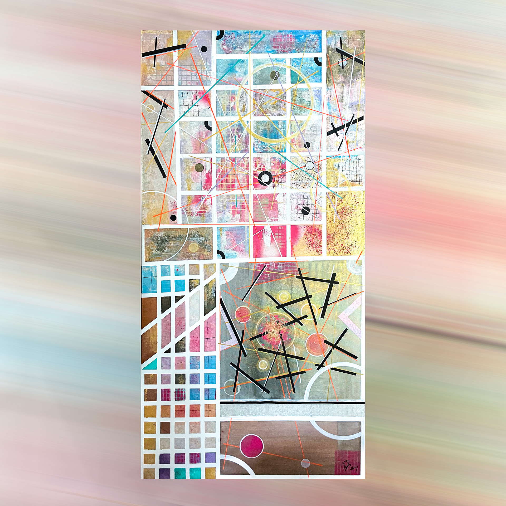 POLAROID, size 100x200 cm, ARYLIC, CANVAS ARTMIE
