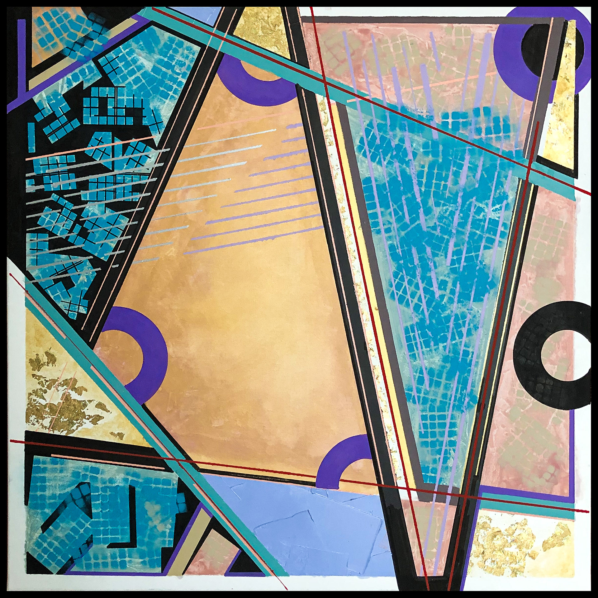 VIOLET, size 100x100 cm, ARYLIC, CANVAS ARTMIE