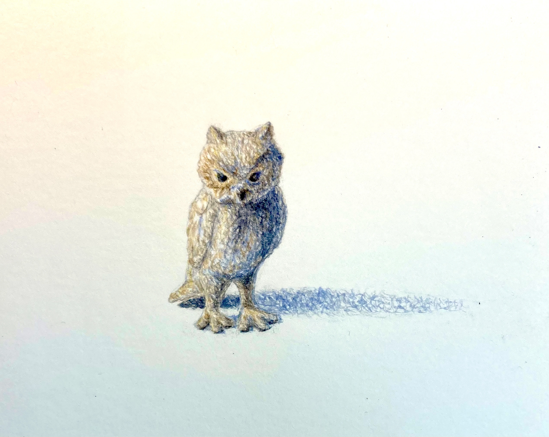 VERKOCHT | uiltje | acryl op papier | 6 x 10 cm