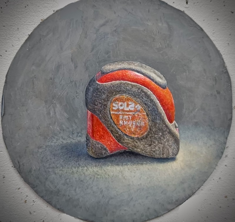 VERKOCHT | rolmaat | 2024 | acryl op karton | 25 diameter