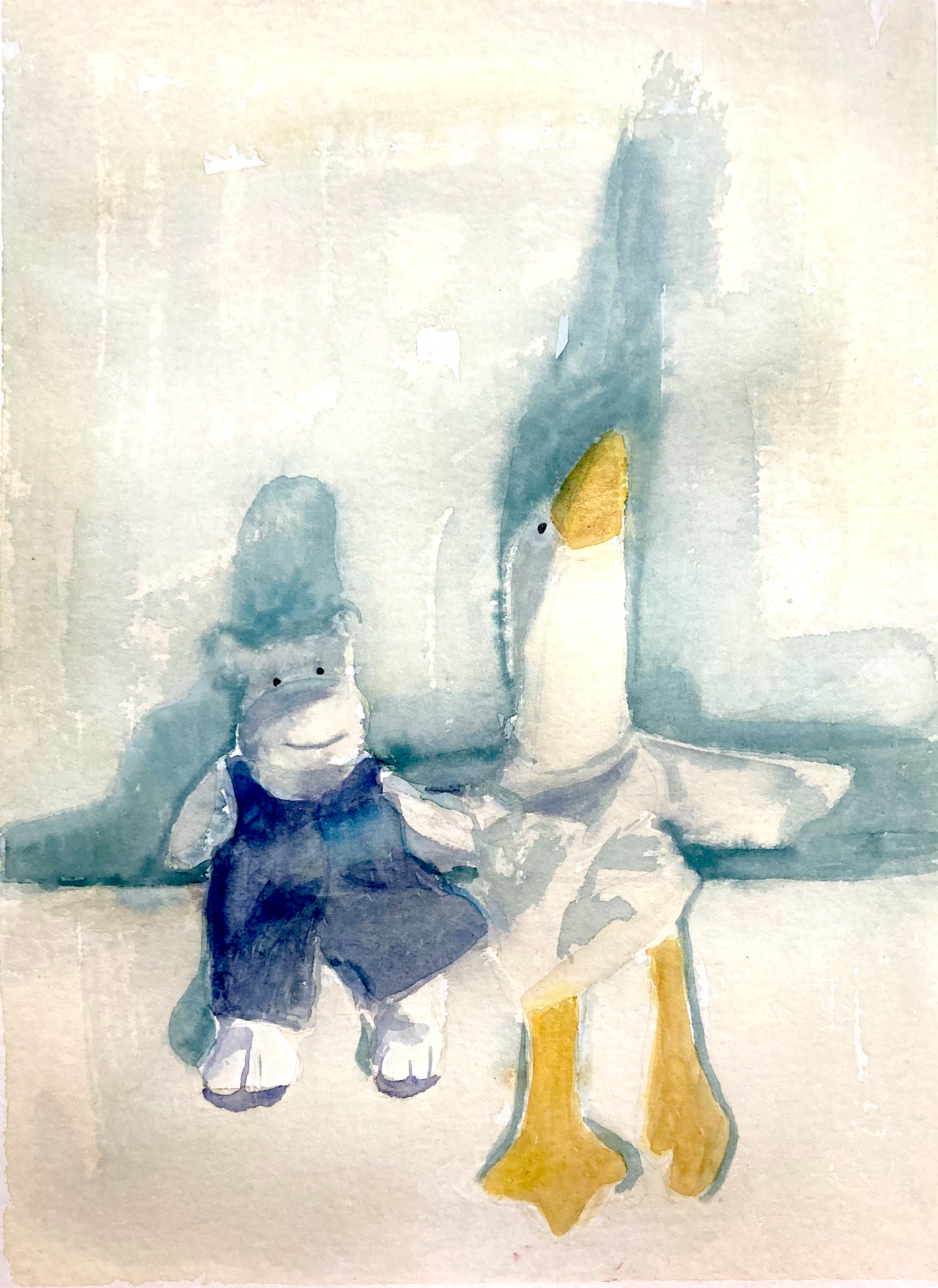 knuffels | 2023 | aquarel op papier | 30 x 20 cm