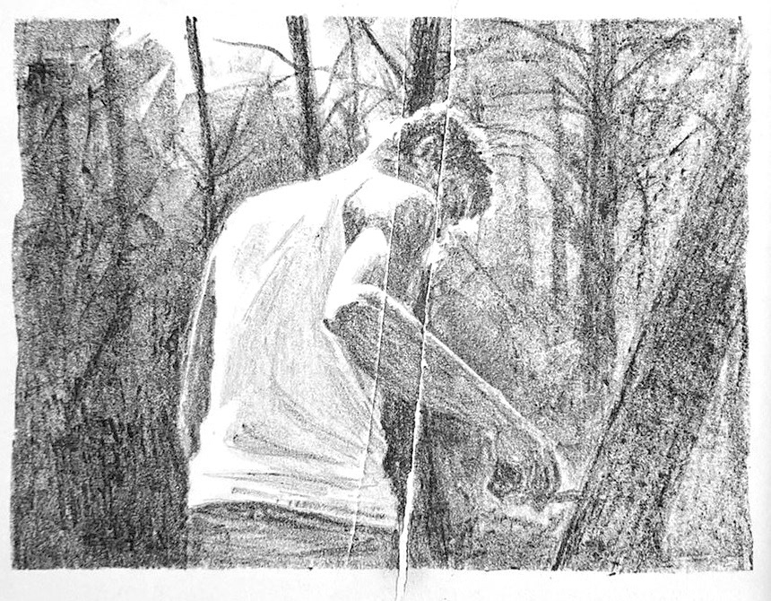 VERKOCHT | ommenabij | 2024 | litho | 14,5 x 20,5 cm