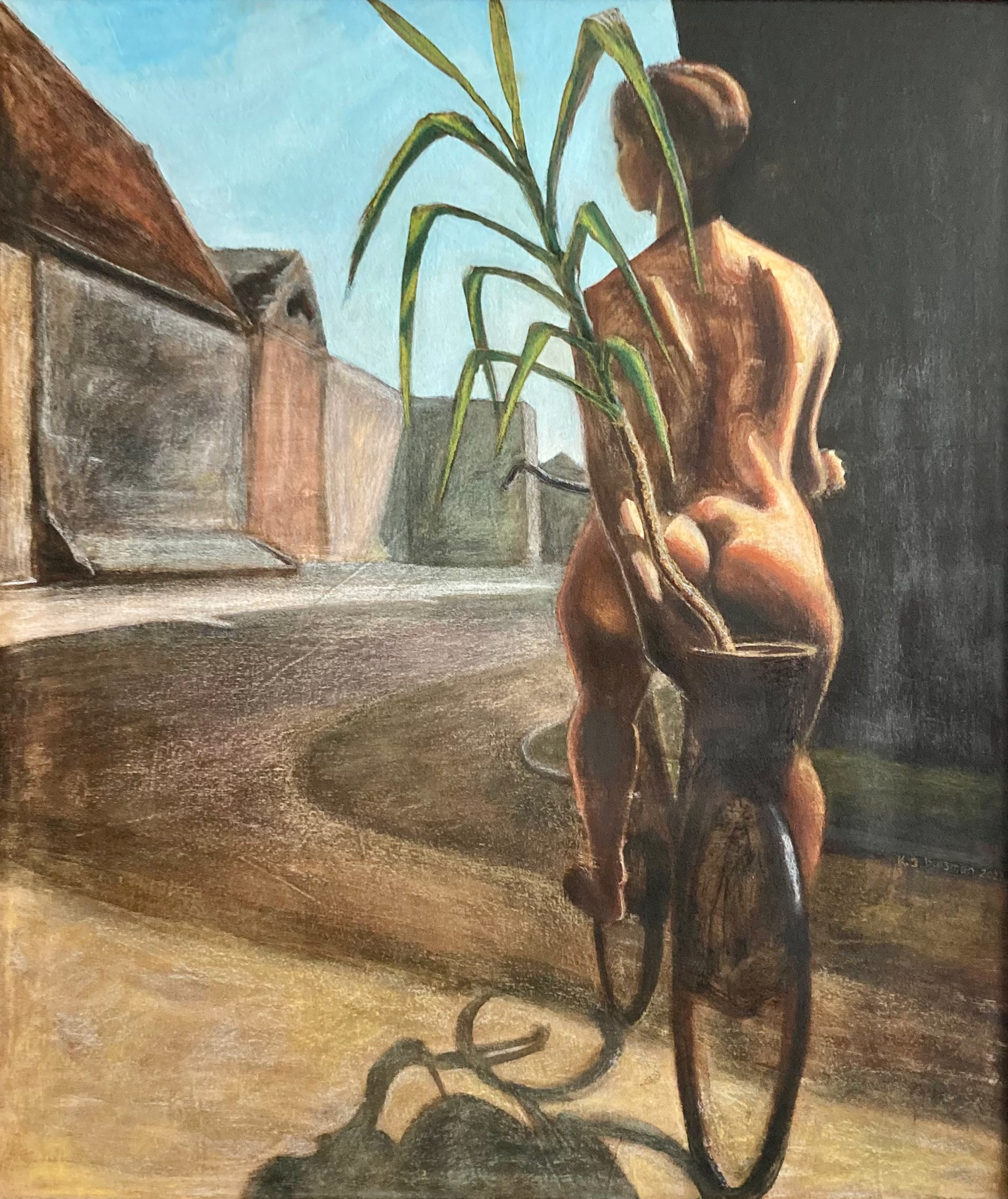 VERKOCHT | het gezelschap | 2023 | acryl op doek | 101,5 x 86,5 cm