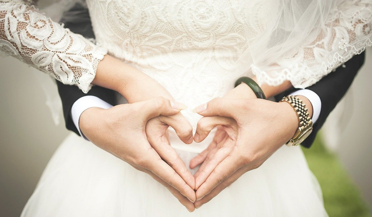 Bröllop handhjärta