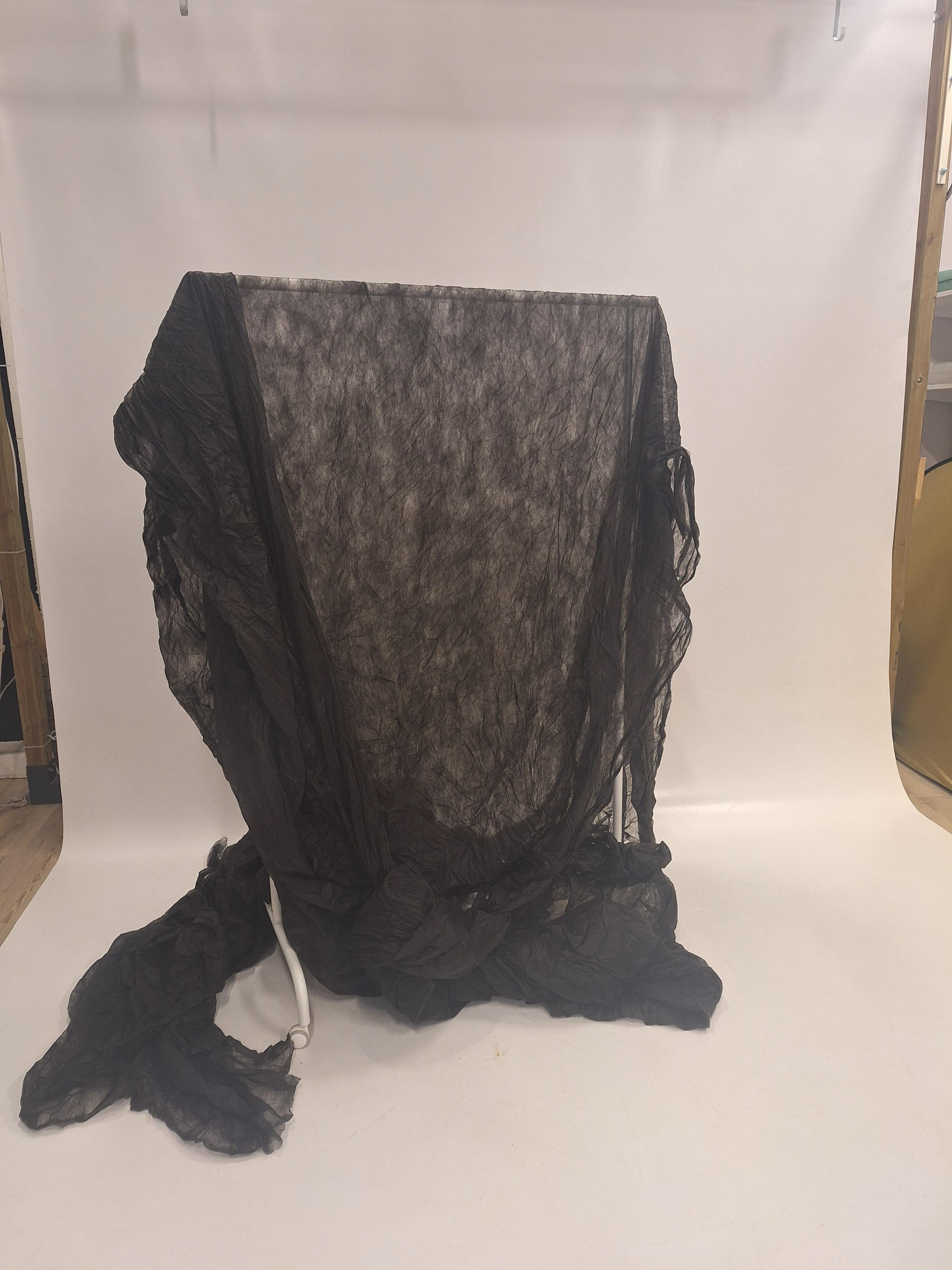 2 st svarta segel i tyll (5mx2m)