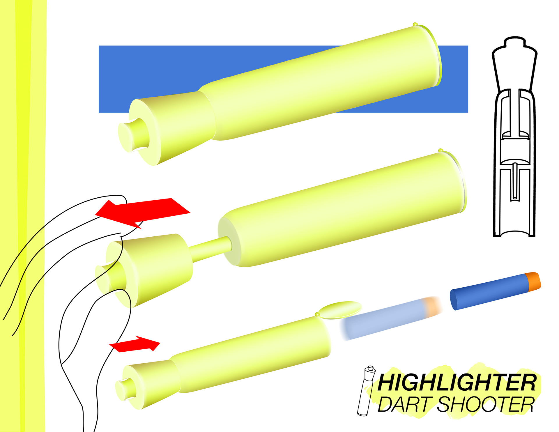 Concept for a dart shooter