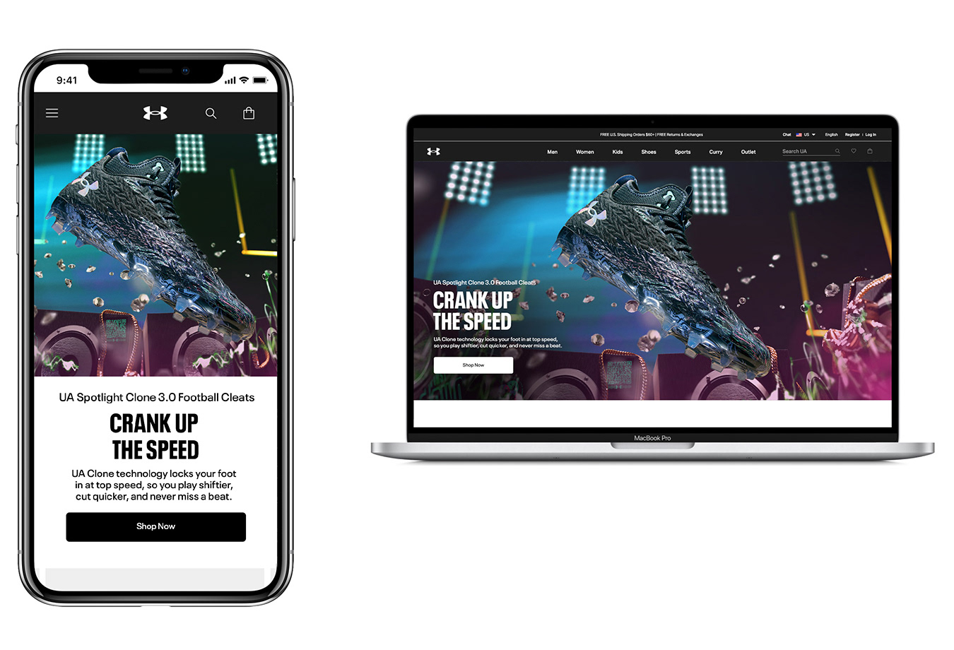 UA Spotlight Clone Cleat: Home Page