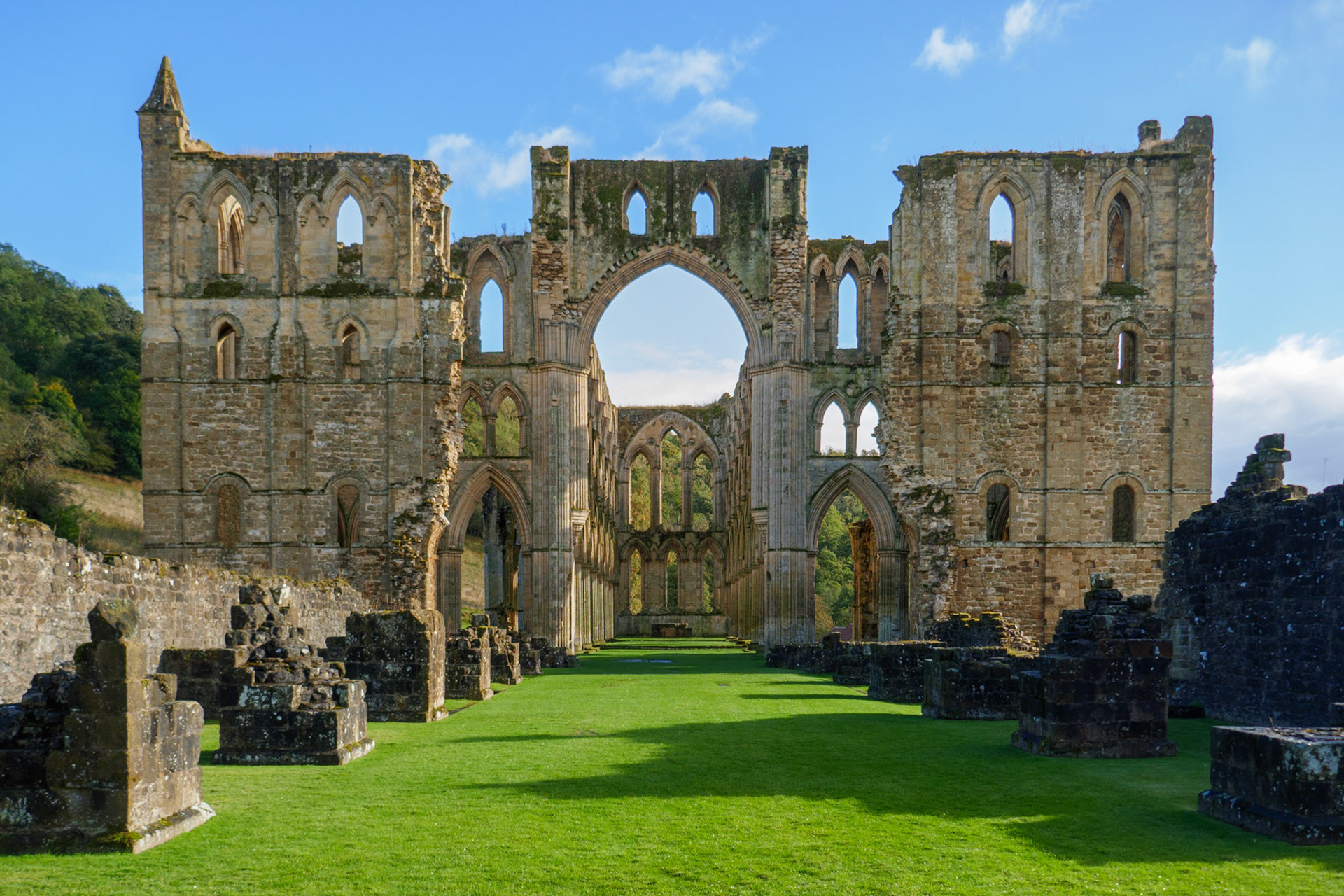The ruins of Rievaulx Abbey