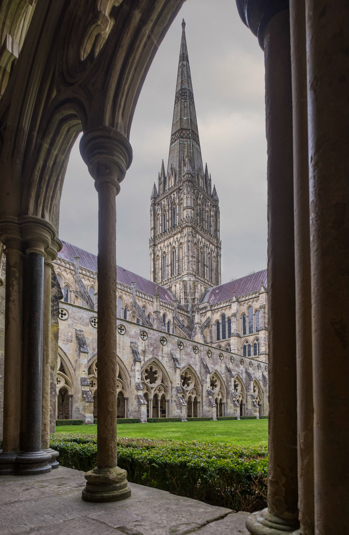 The spire from the cloisters