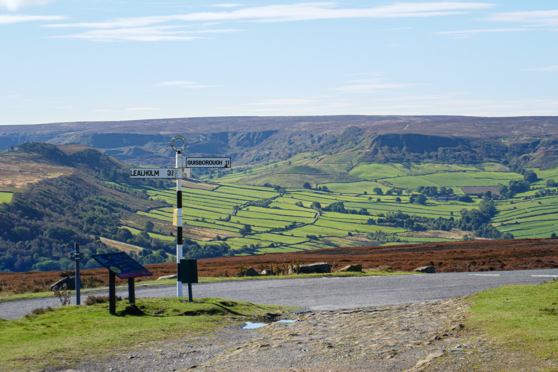 Signpost near Danby Beacon
