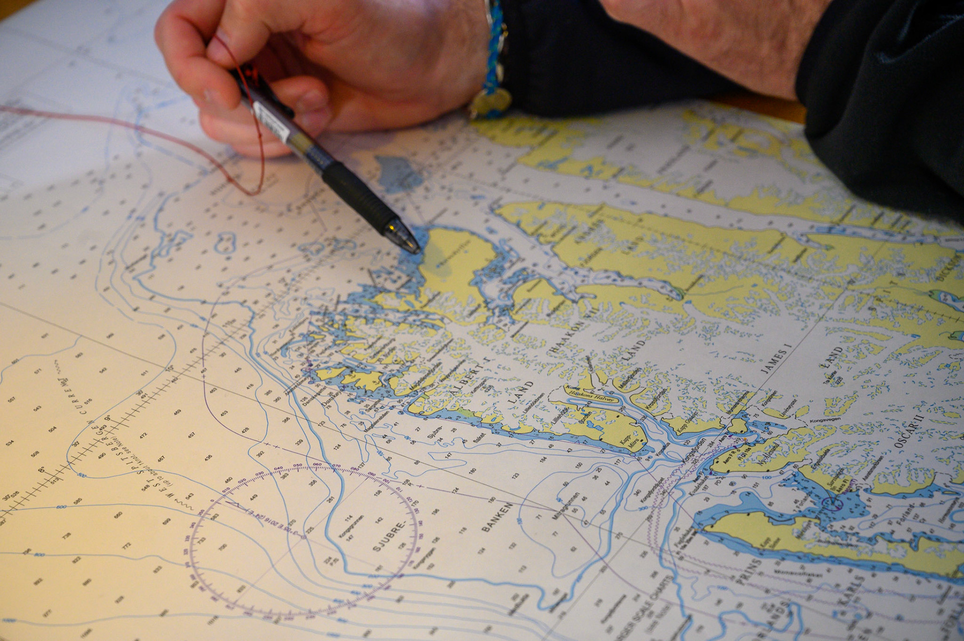 Spitsbergen Island navigational chart