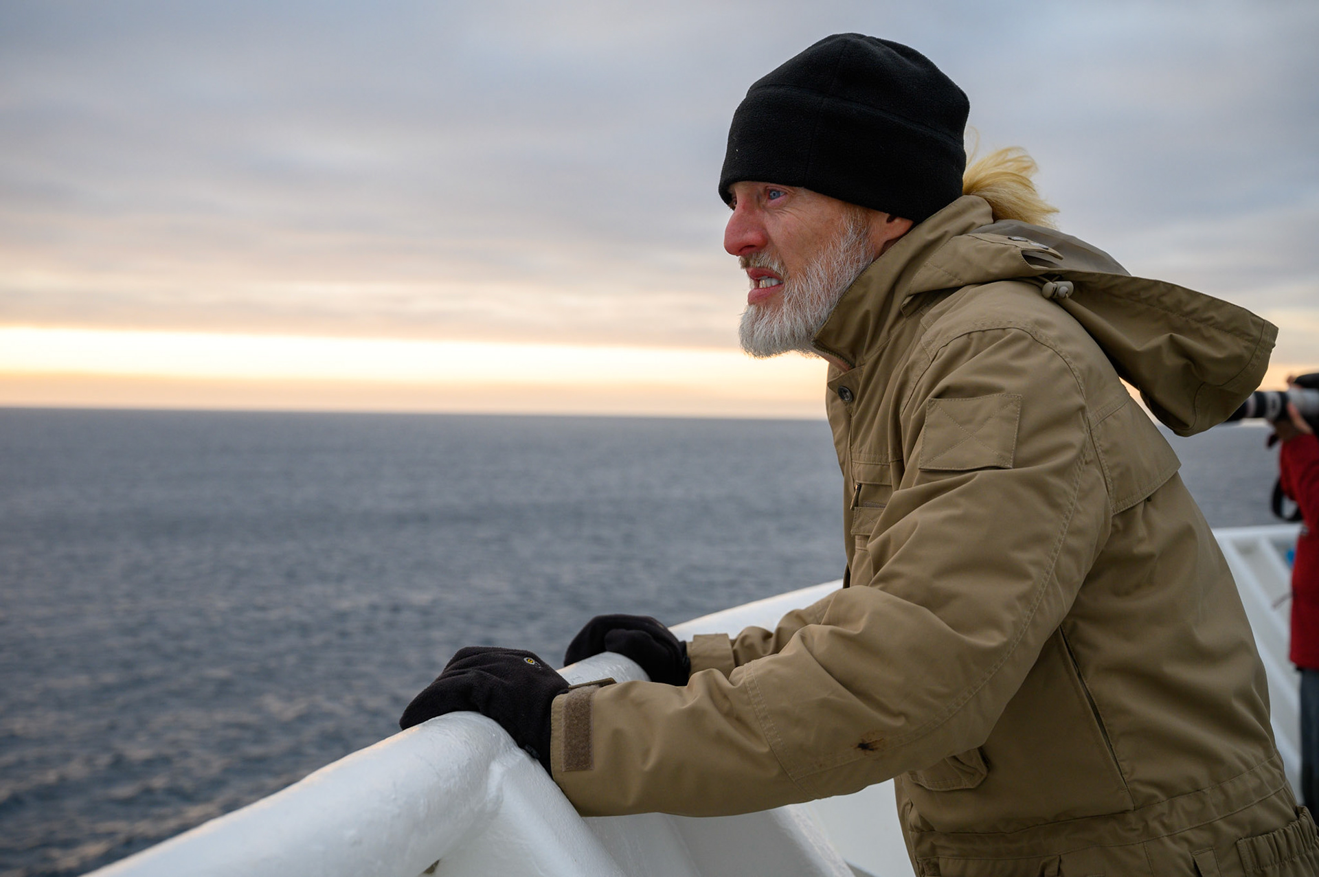 Vescovo on bow of DSSV Pressure Drop