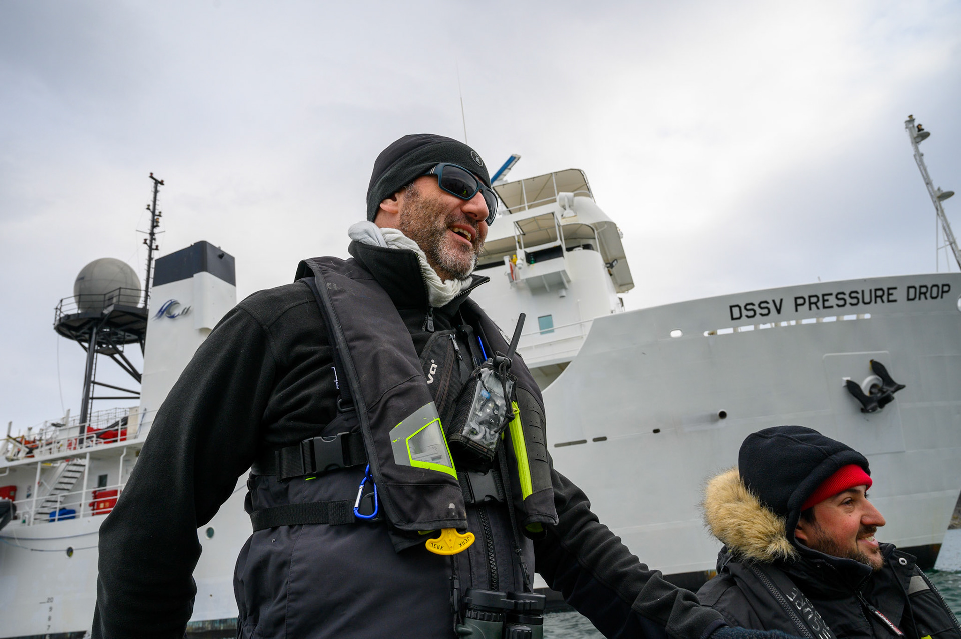 Murray (L) leads excursion on Spitsbergen Island