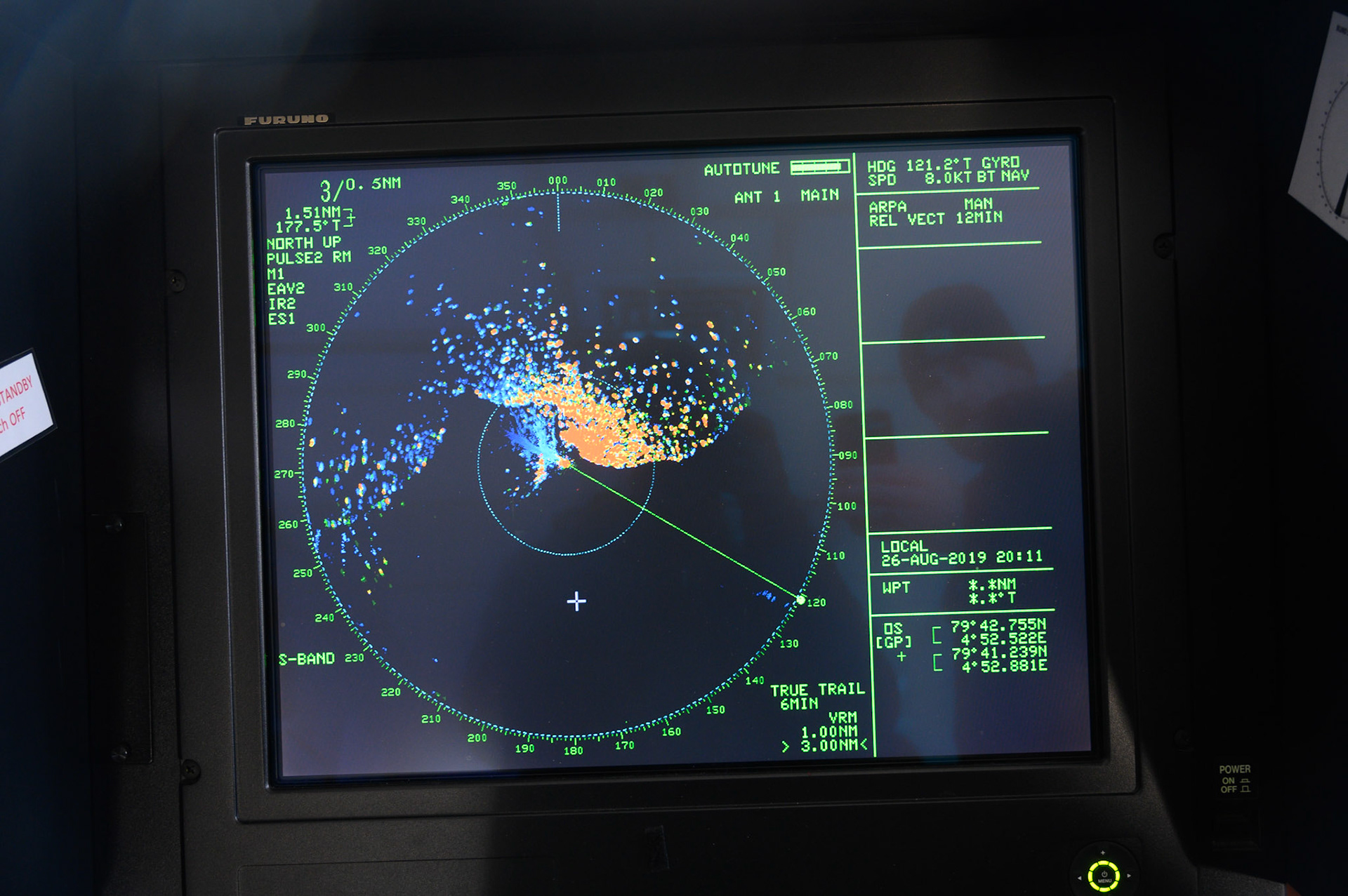 Contact with arctic pack ice on 26 August 2019