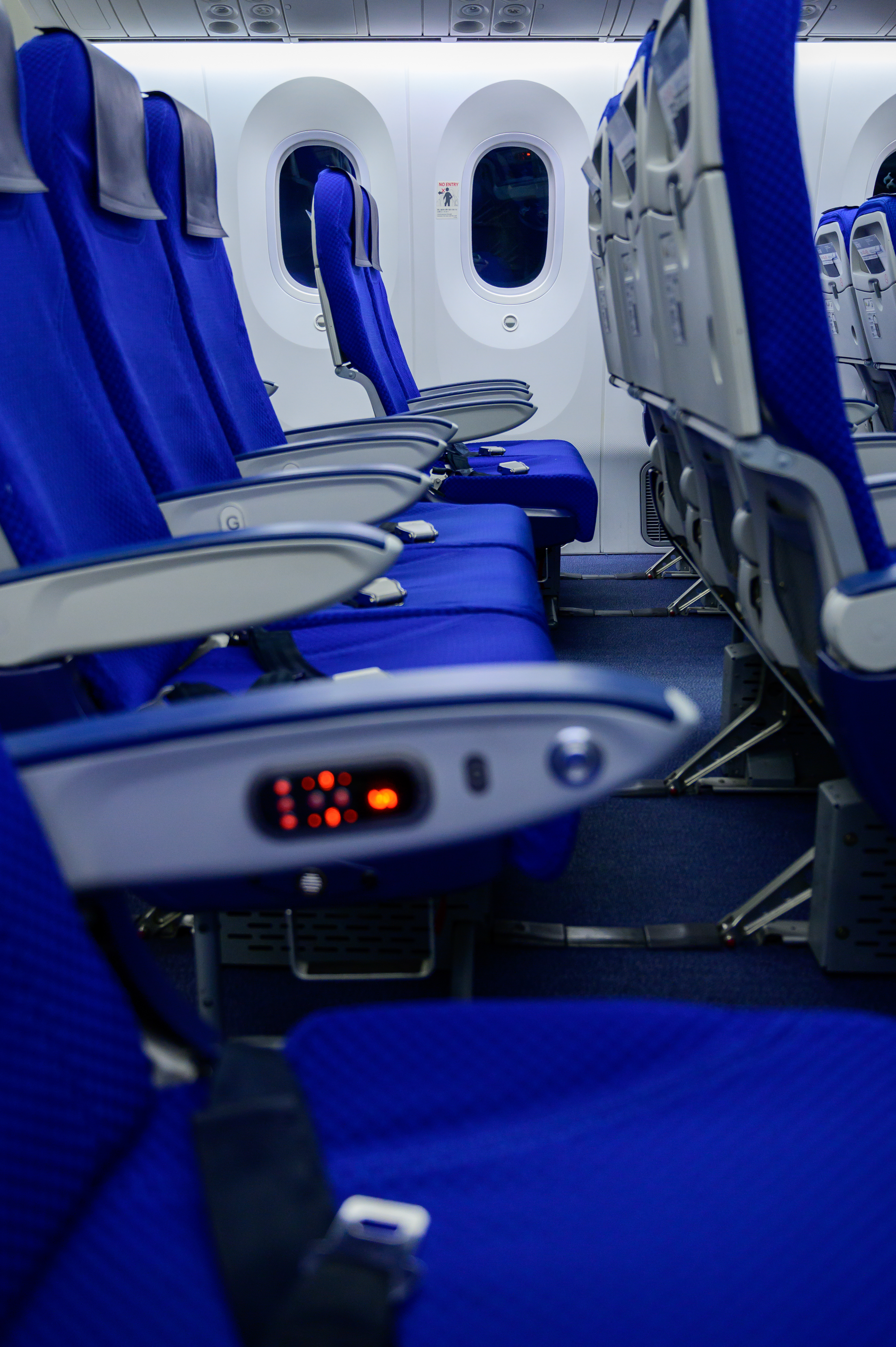 In plane.