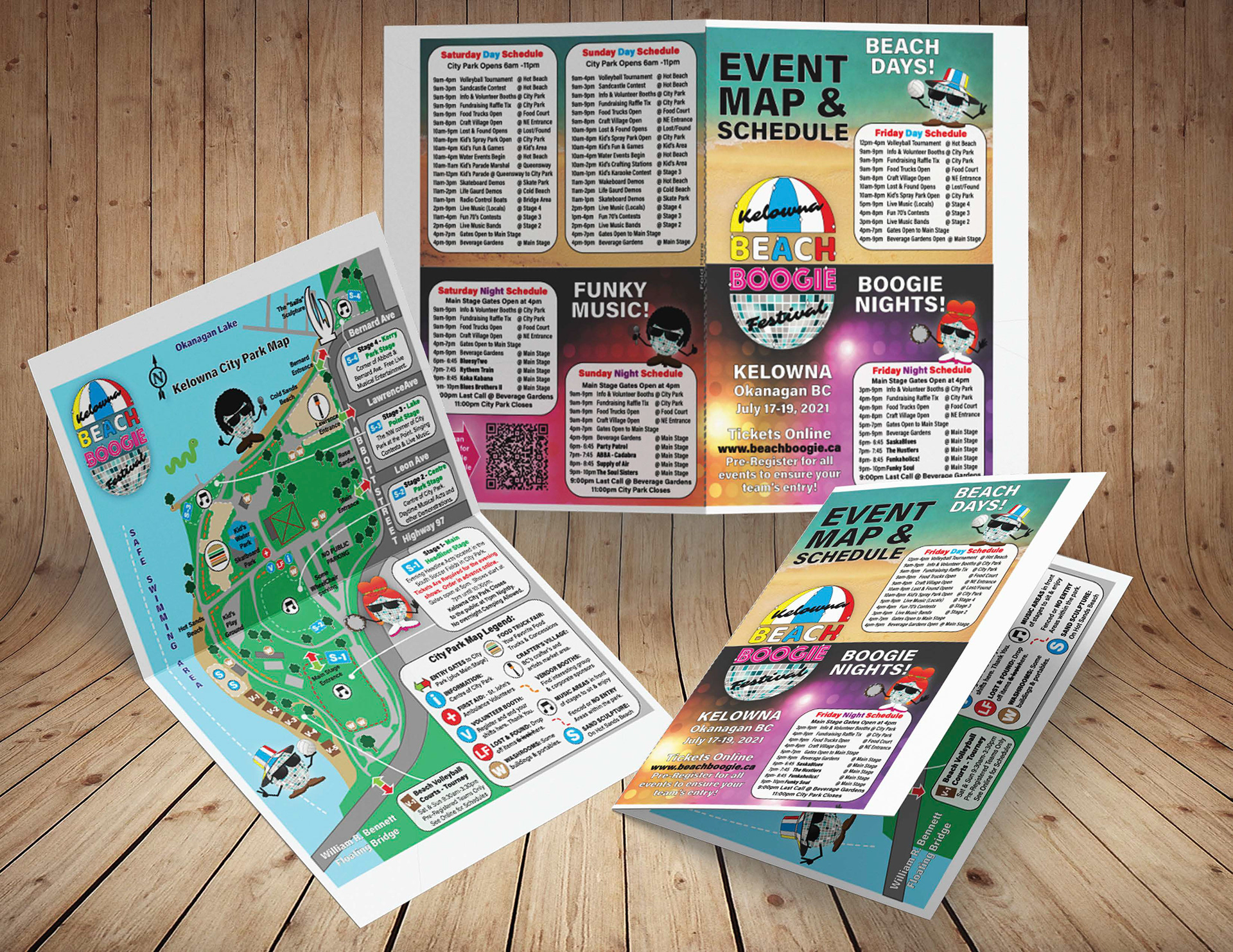 Bi-Fold Brochure of Event Map and Itinerary