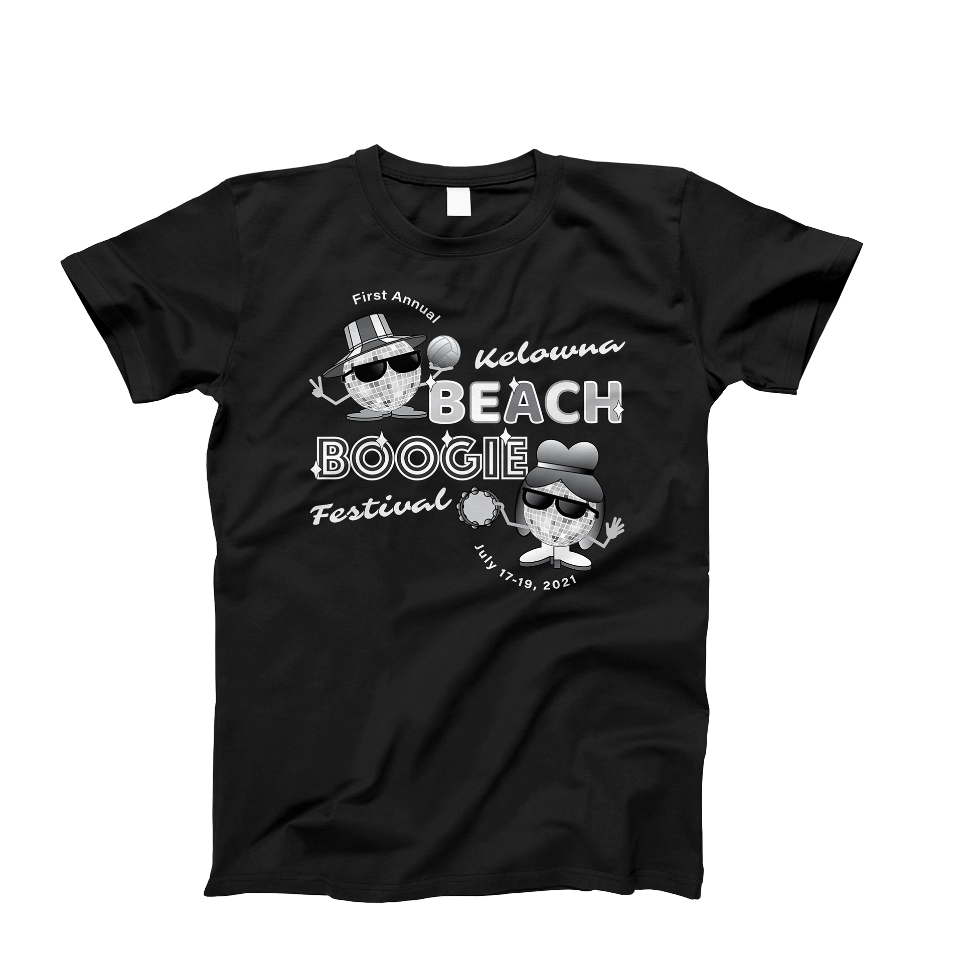 Men's Black T-shirt Front