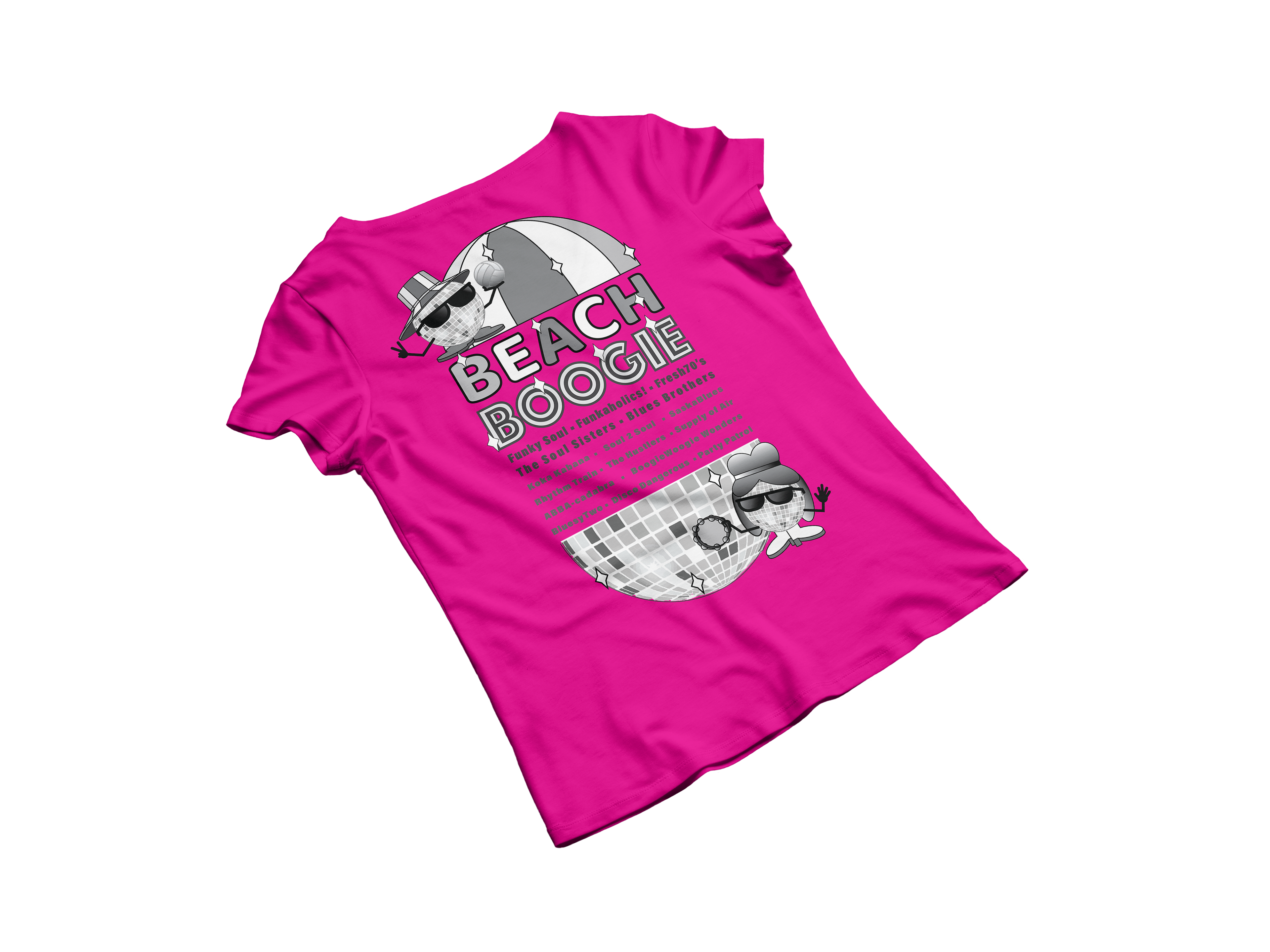 Ladies Pink V-neck Shirt - Back