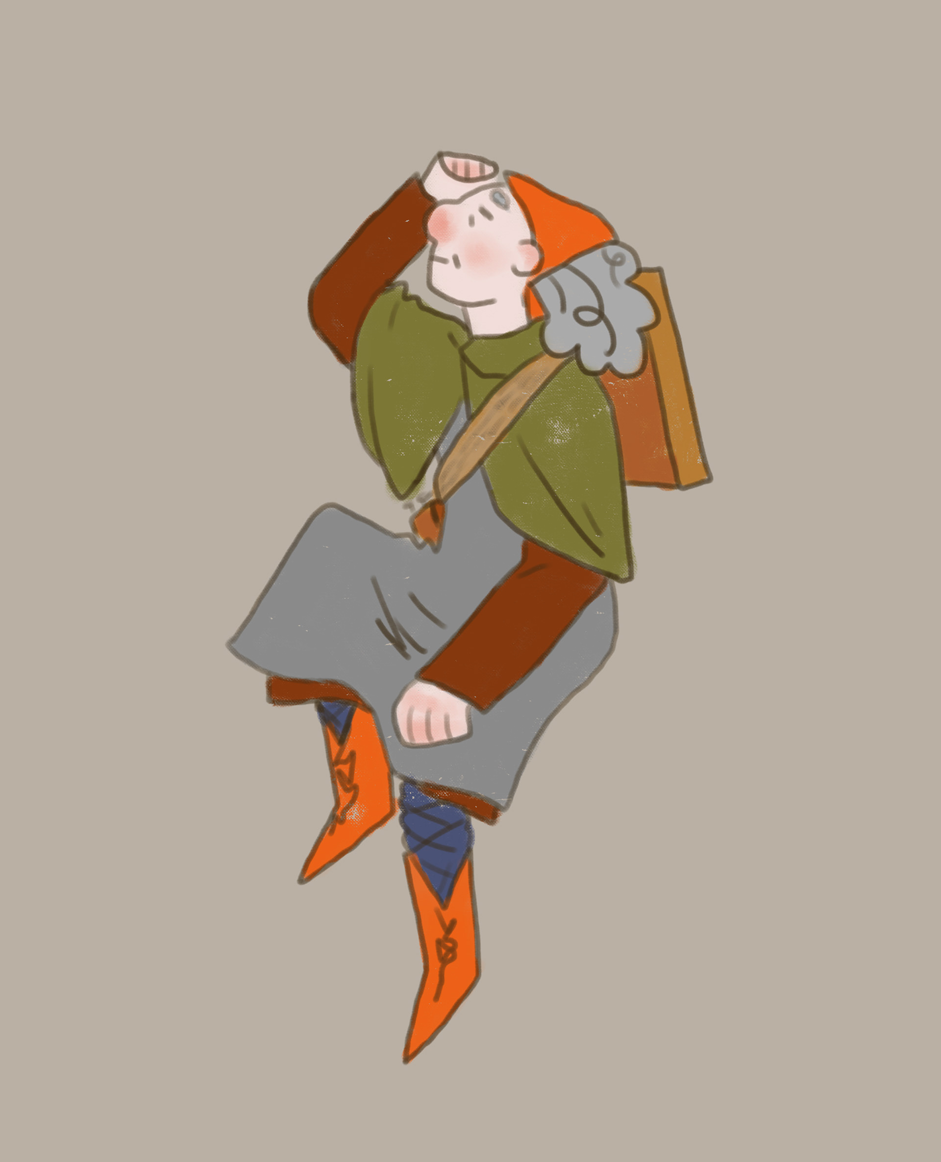 Concept for 'The Bear and the Bard' - Henn the Bard