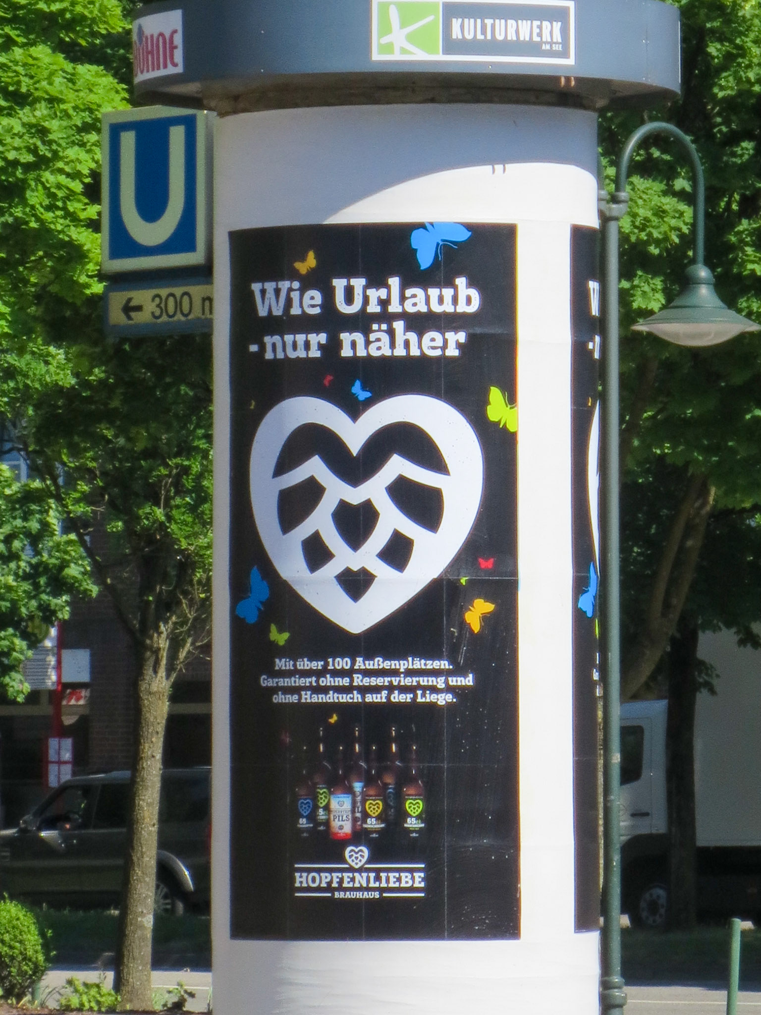 Litfasssäule Hopfenliebe (Kampagne)