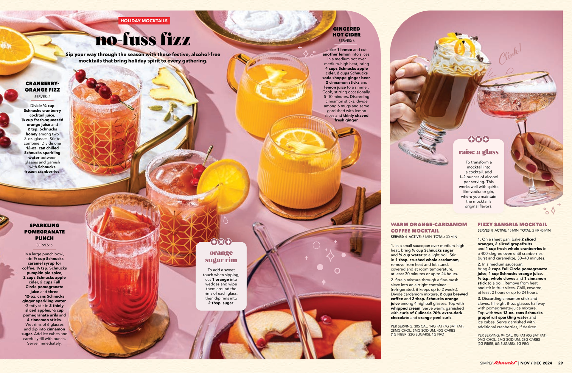Simply Schnucks Mocktails Nov/Dec 2024