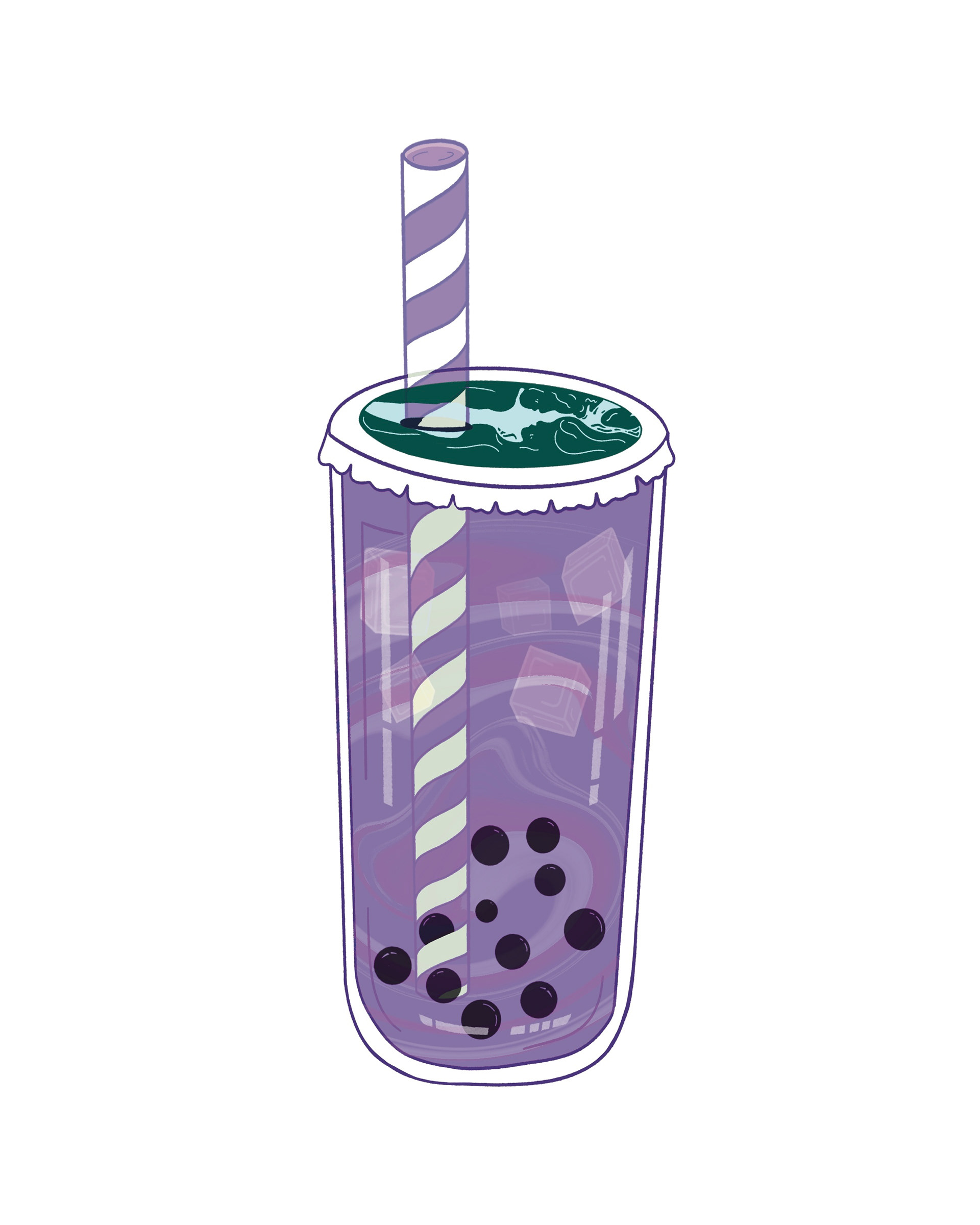taro milk tea sticker