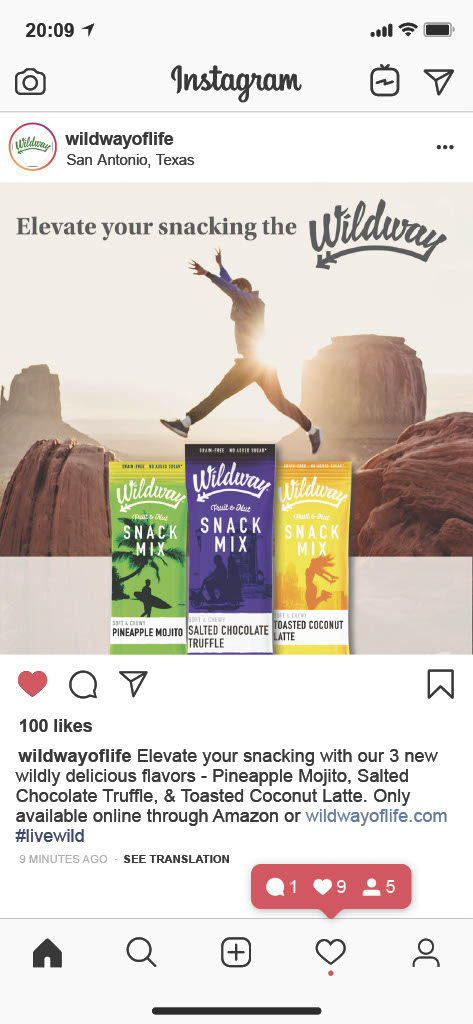 Instagram advertisement