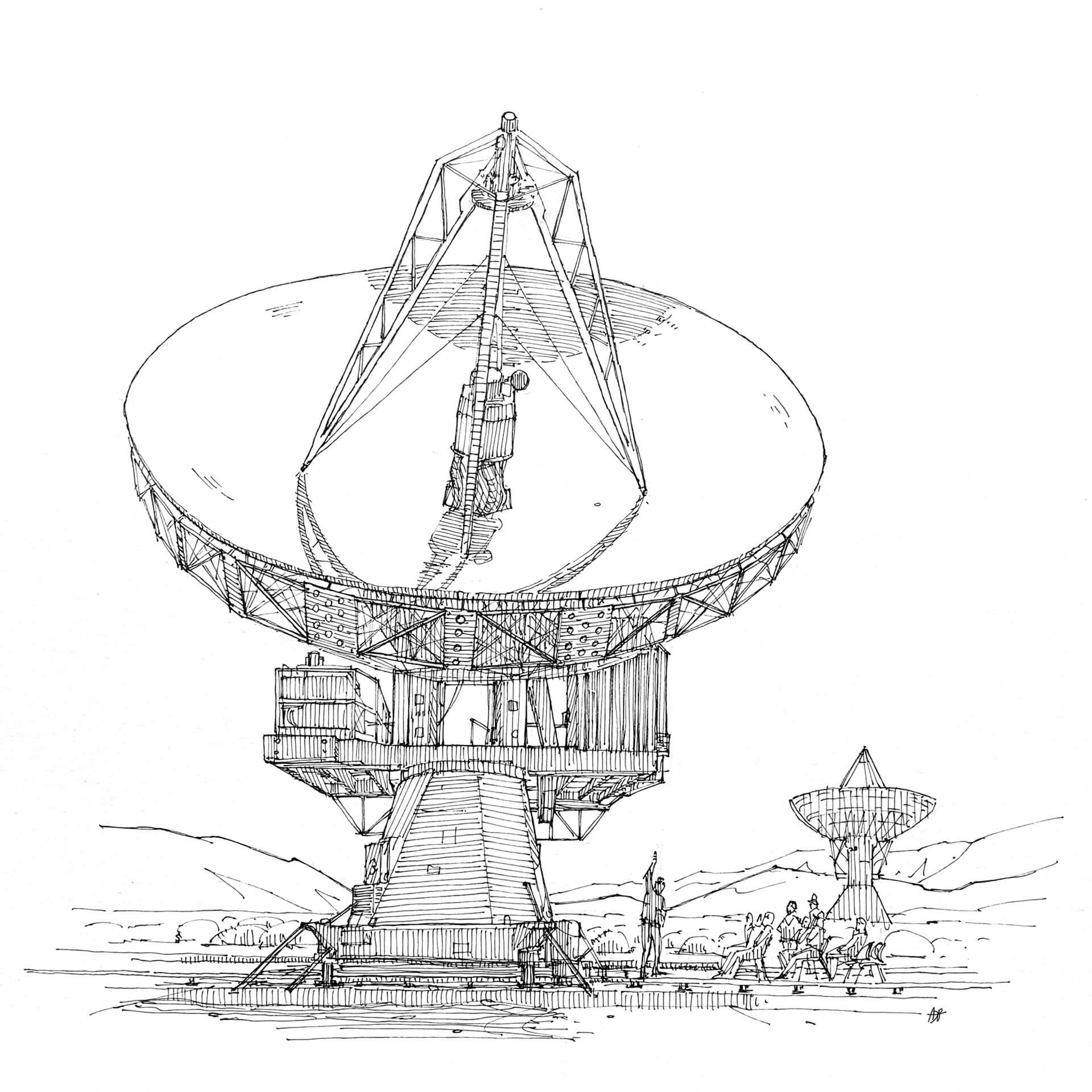 Radio Telescope (30x30 cm)
