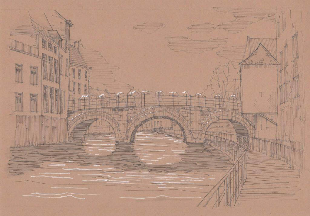 Mechelen "Dijlepad" (29,7x21 cm)