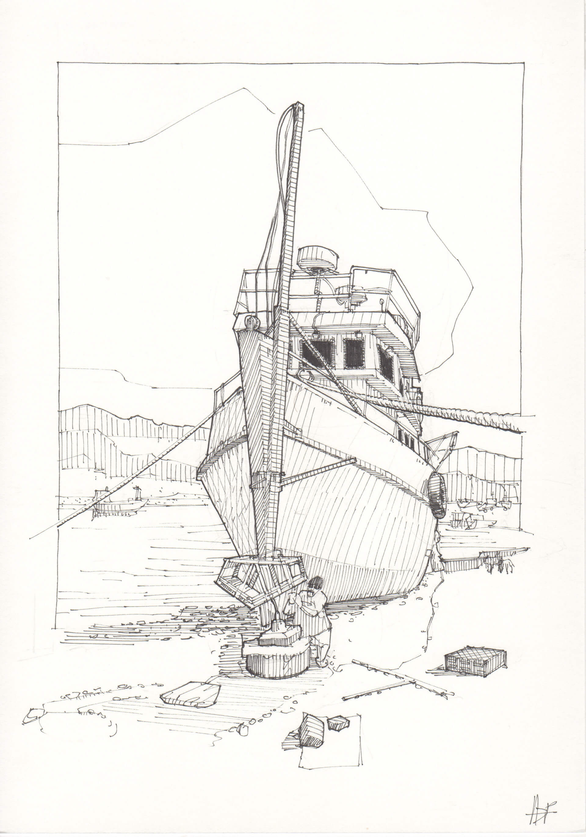 Boat (29,7x21 cm)