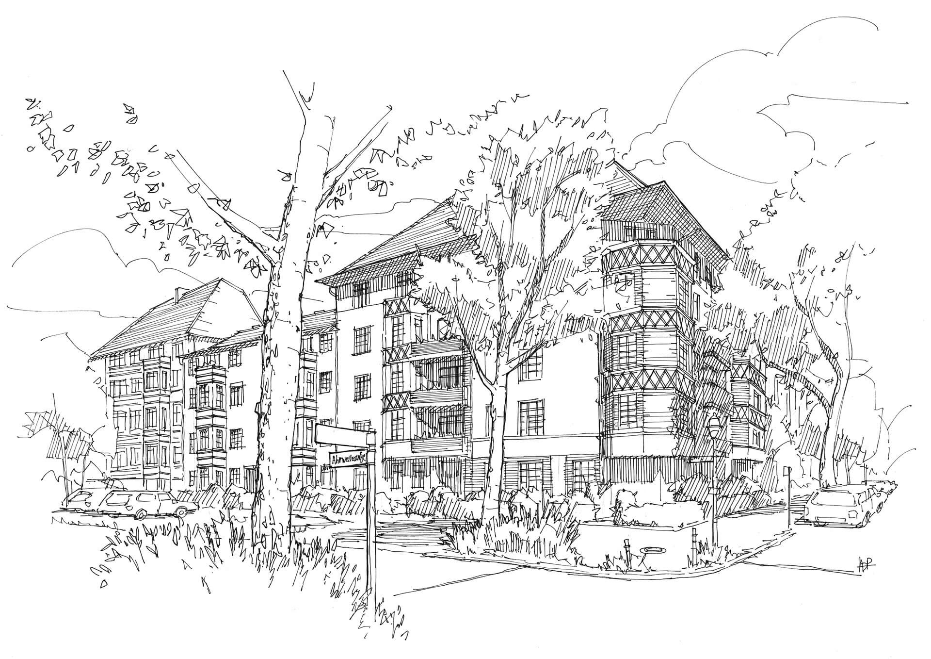 Street in Berlin (42x29,7 cm)