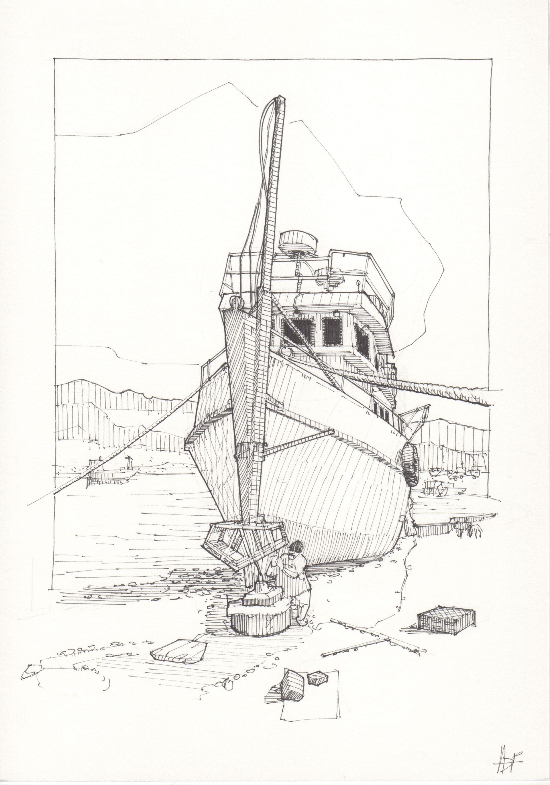 Boat (29,7x21 cm)