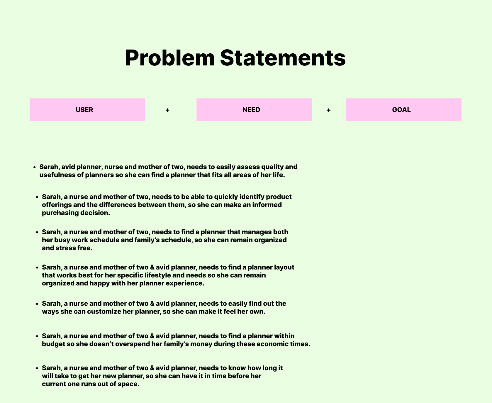 Problem Statements