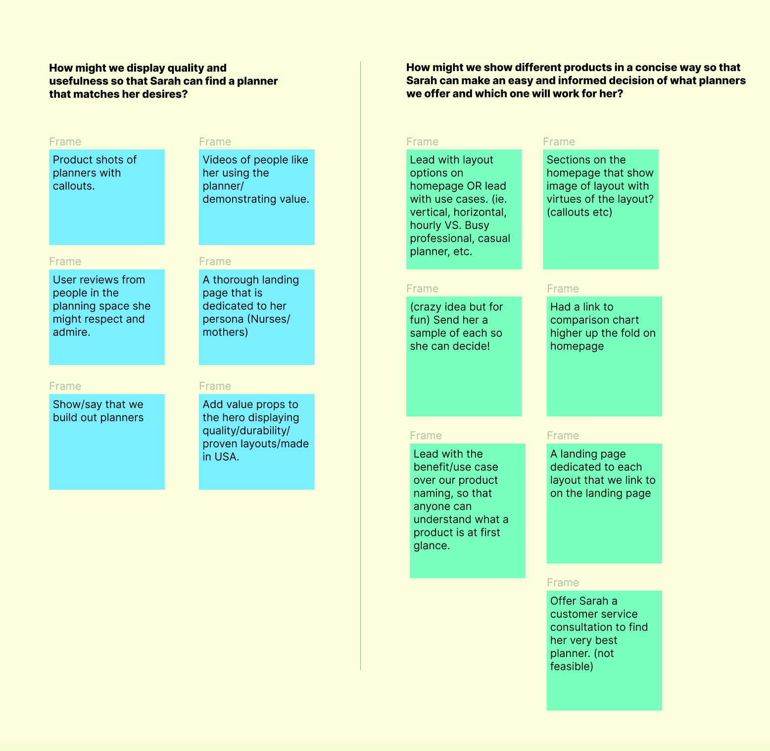 Answers to how might we? statements
