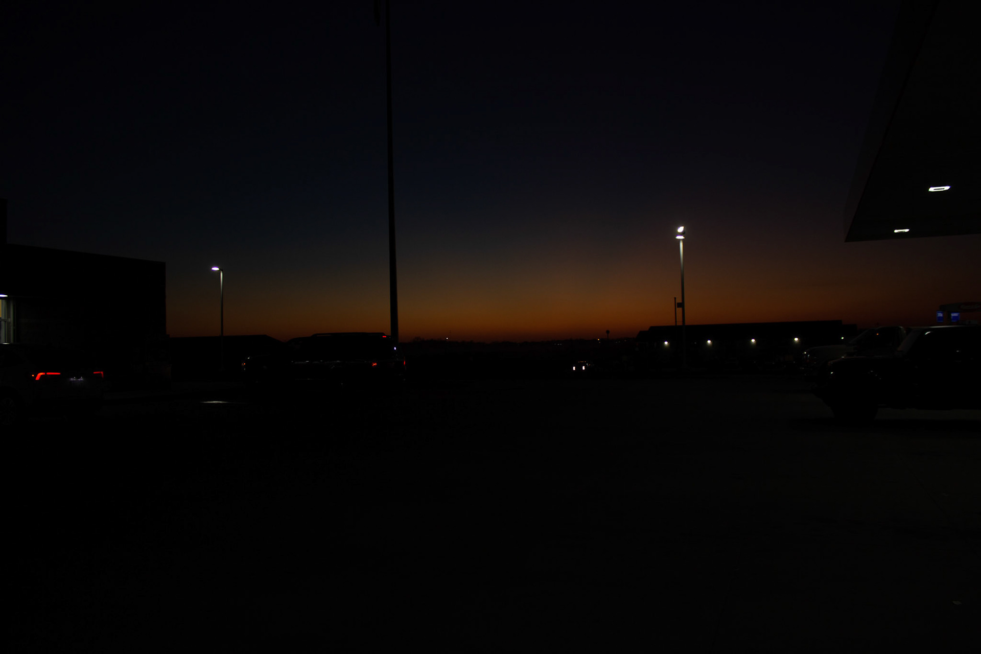 Gas station east of Lamoni, Iowa, on Nov. 10 on the way to a bowling tournament.