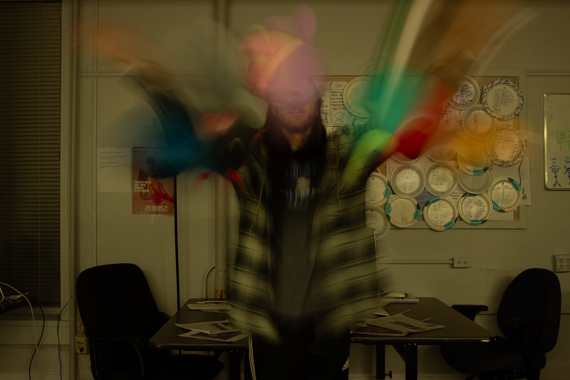 The leader of the Squishmallow Army throws the horde in a multi-colored blur.
