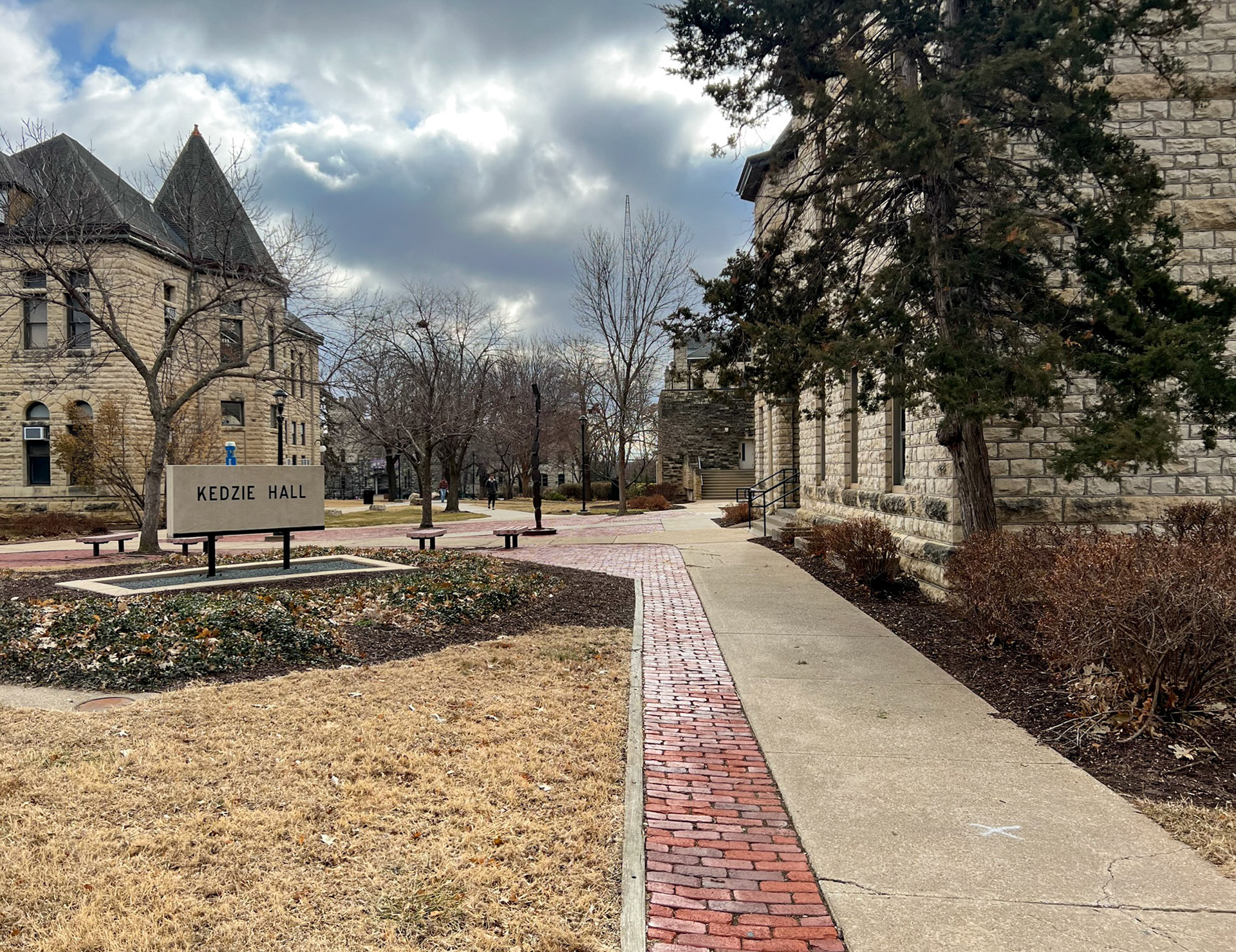 Kedzie Hall, now known for housing classes for the A.Q. Miller School of Media and Communication, sits across from the Student Union at Kansas State’s Manhattan campus.